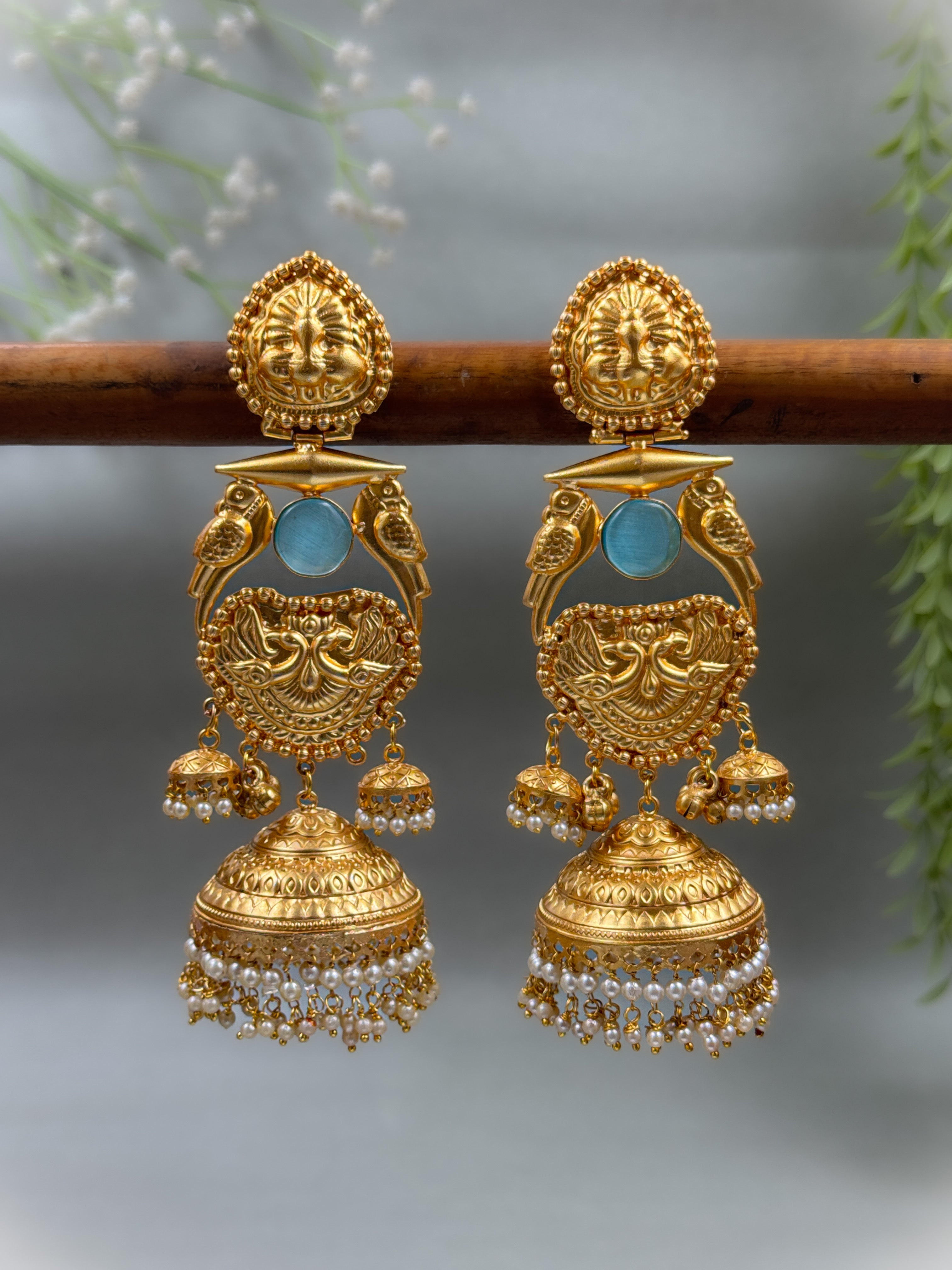 DIVINE PEACOCK HANDMADE EARRINGS
