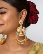 Load image into Gallery viewer, Falak Golden Earrings