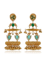 Load image into Gallery viewer, Khanak Golden Earrings