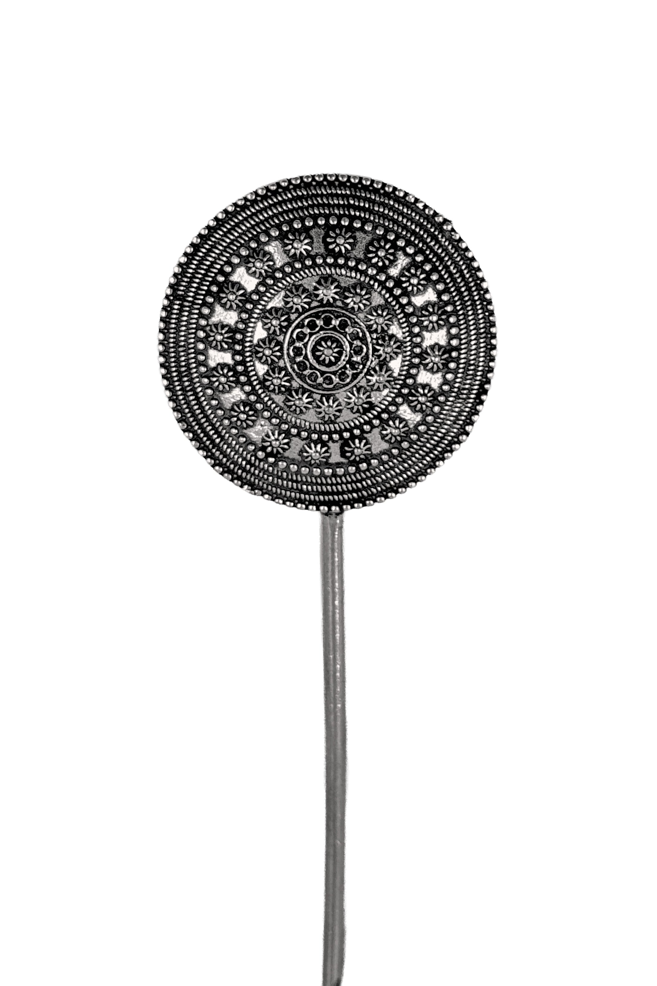 Oxidised Silver Hair Stick Combo - 4