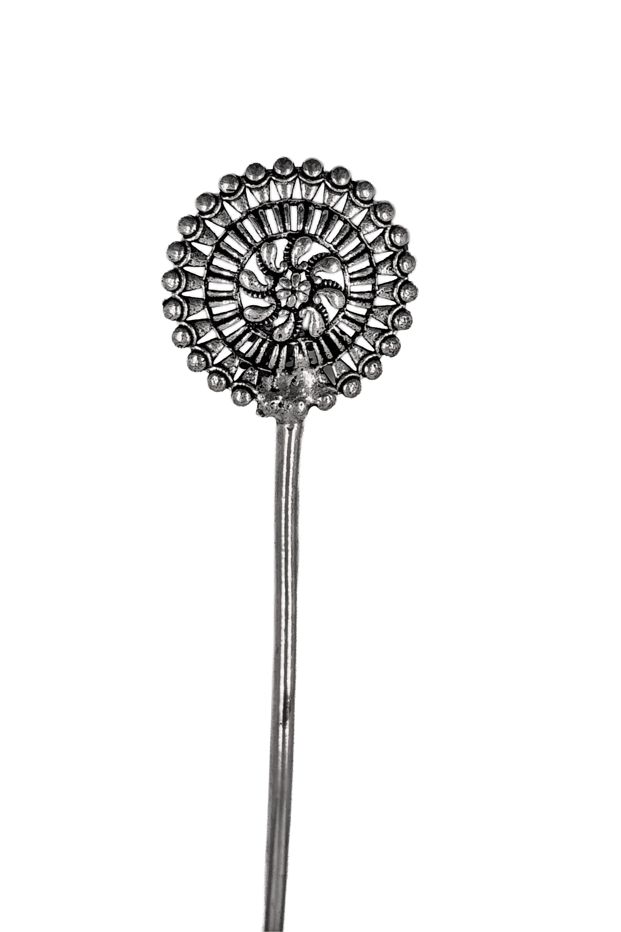 Oxidised Silver Hair Stick Combo - 6