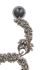 Load image into Gallery viewer, Sanika Oxidised Silver Ghungroo Finger Ring Bracelet Kada