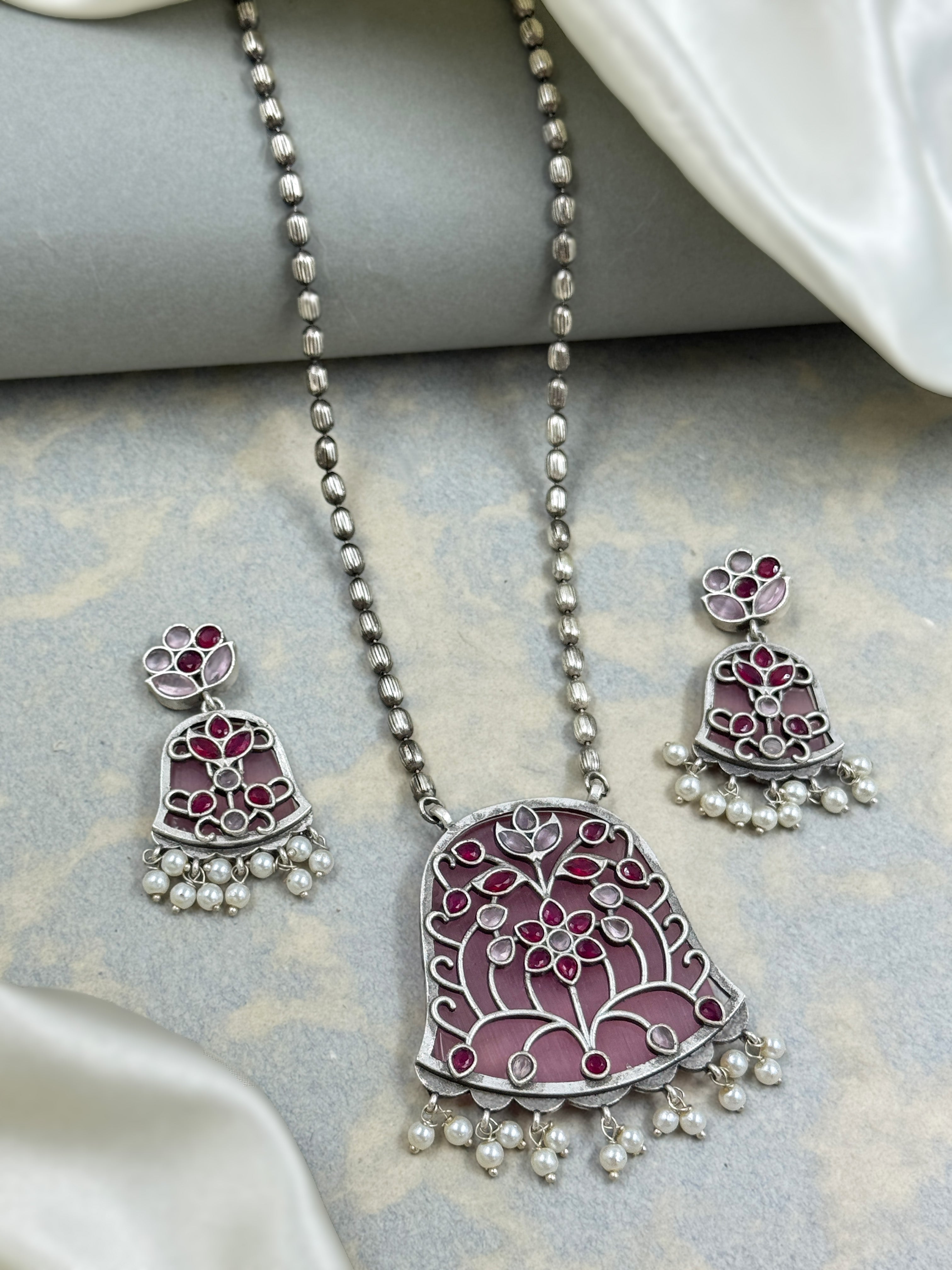 Manasvi Stone Necklace Set