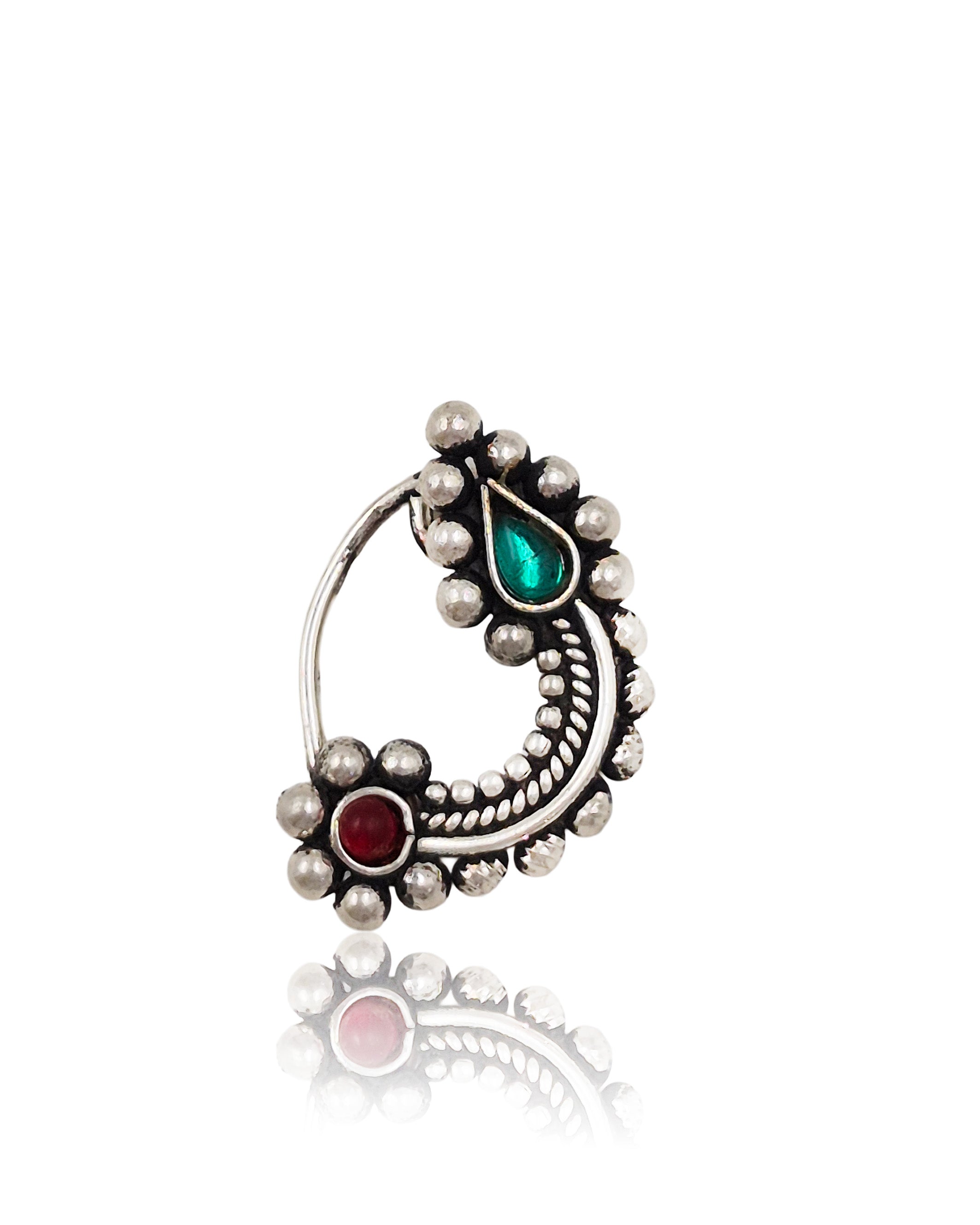 Oxidised Maharashtrian Nosepin Combo Of 3