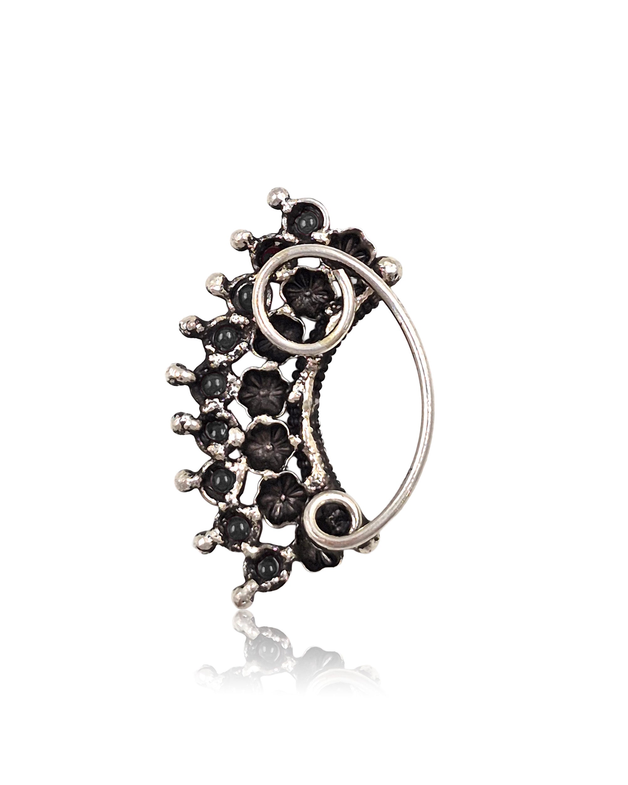ELEGANT OXIDISED MAHARASHTRIAN NOSEPIN COMBO OF 2