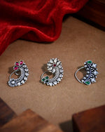 Load image into Gallery viewer, Sabyasachi Oxidised Maharashtrian Nosepin Combo Of 3