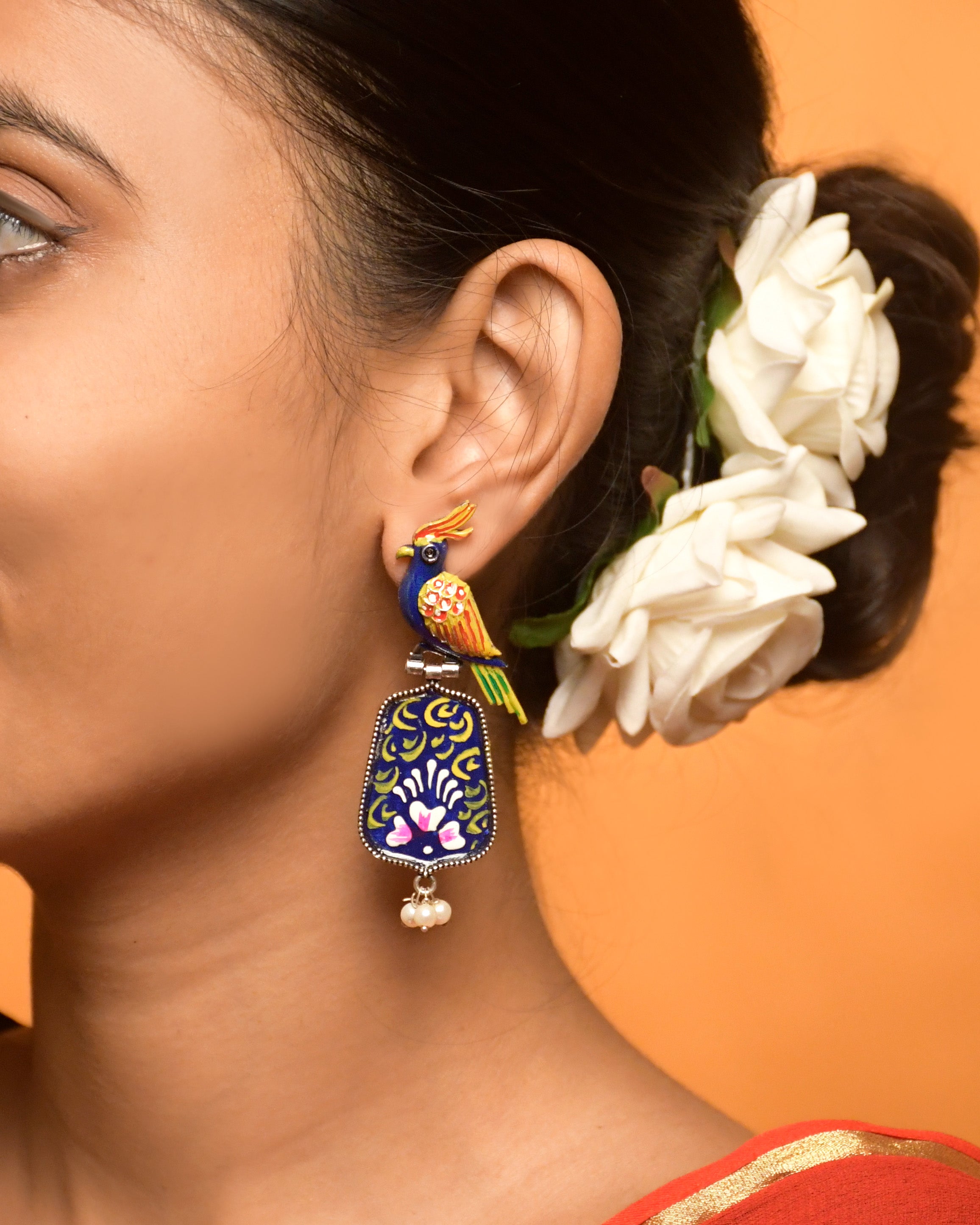 Royal Peacock Dangler Earrings