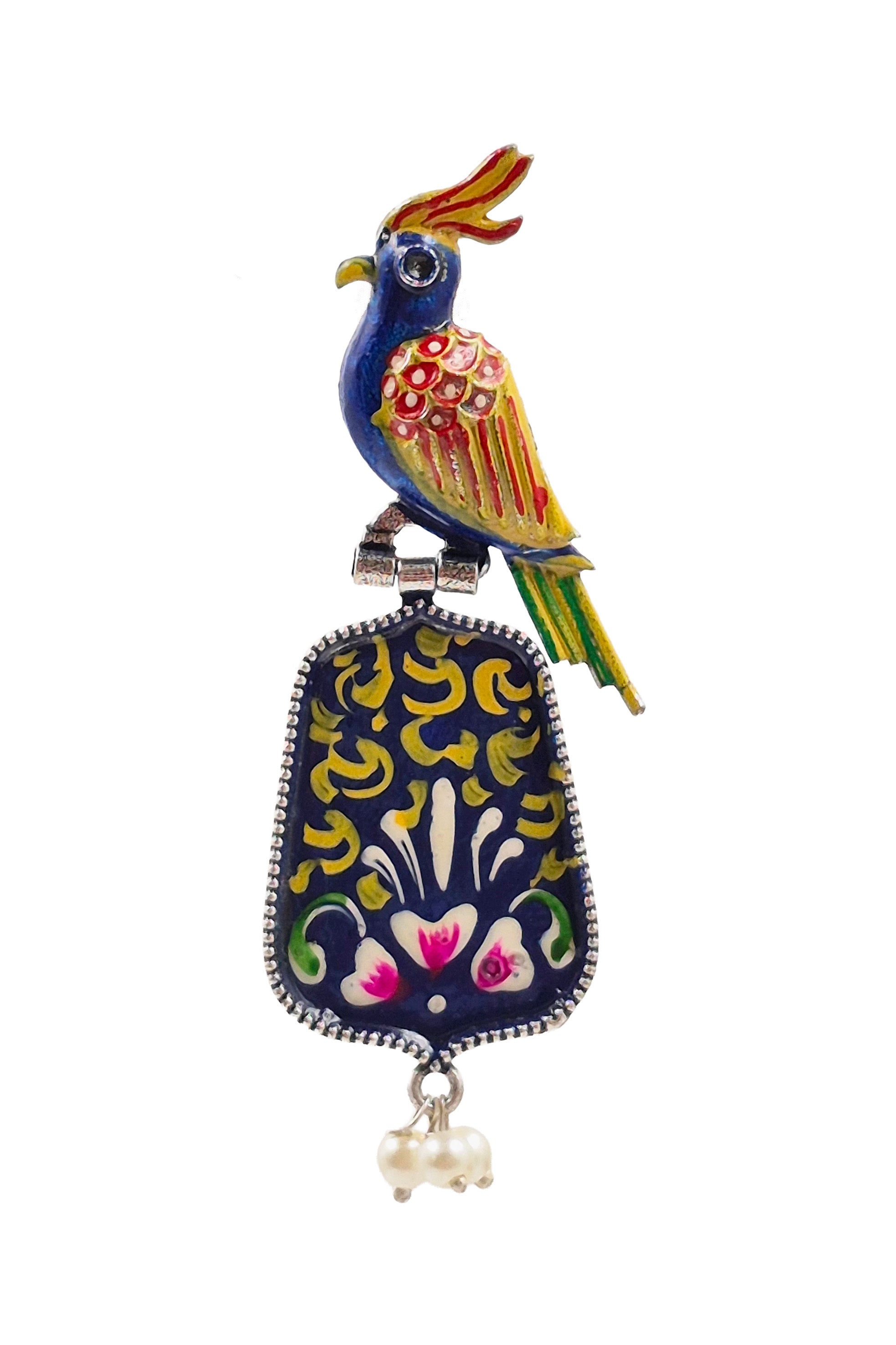 ROYAL PEACOCK DANGLER EARRINGS