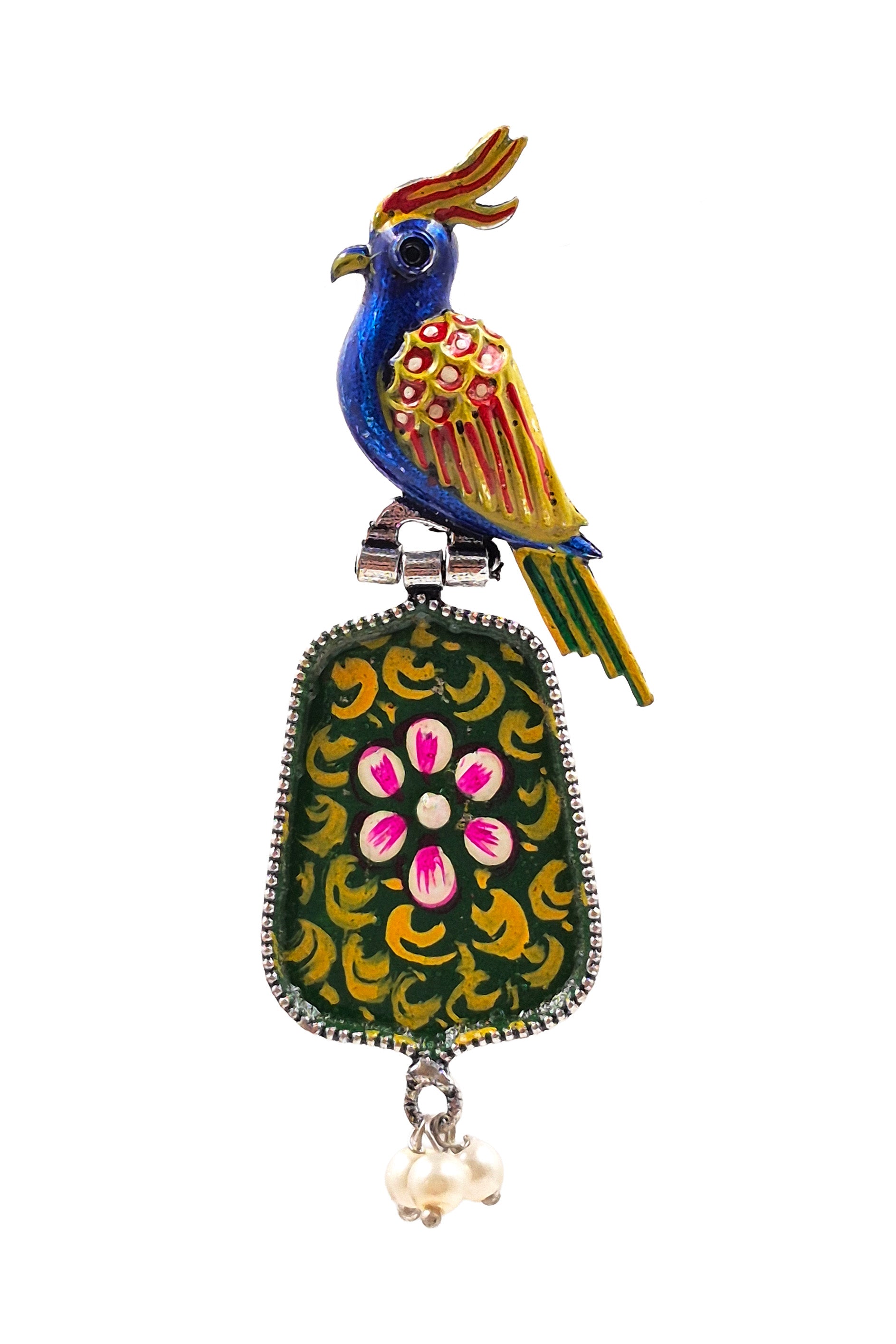ROYAL PEACOCK DANGLER EARRINGS