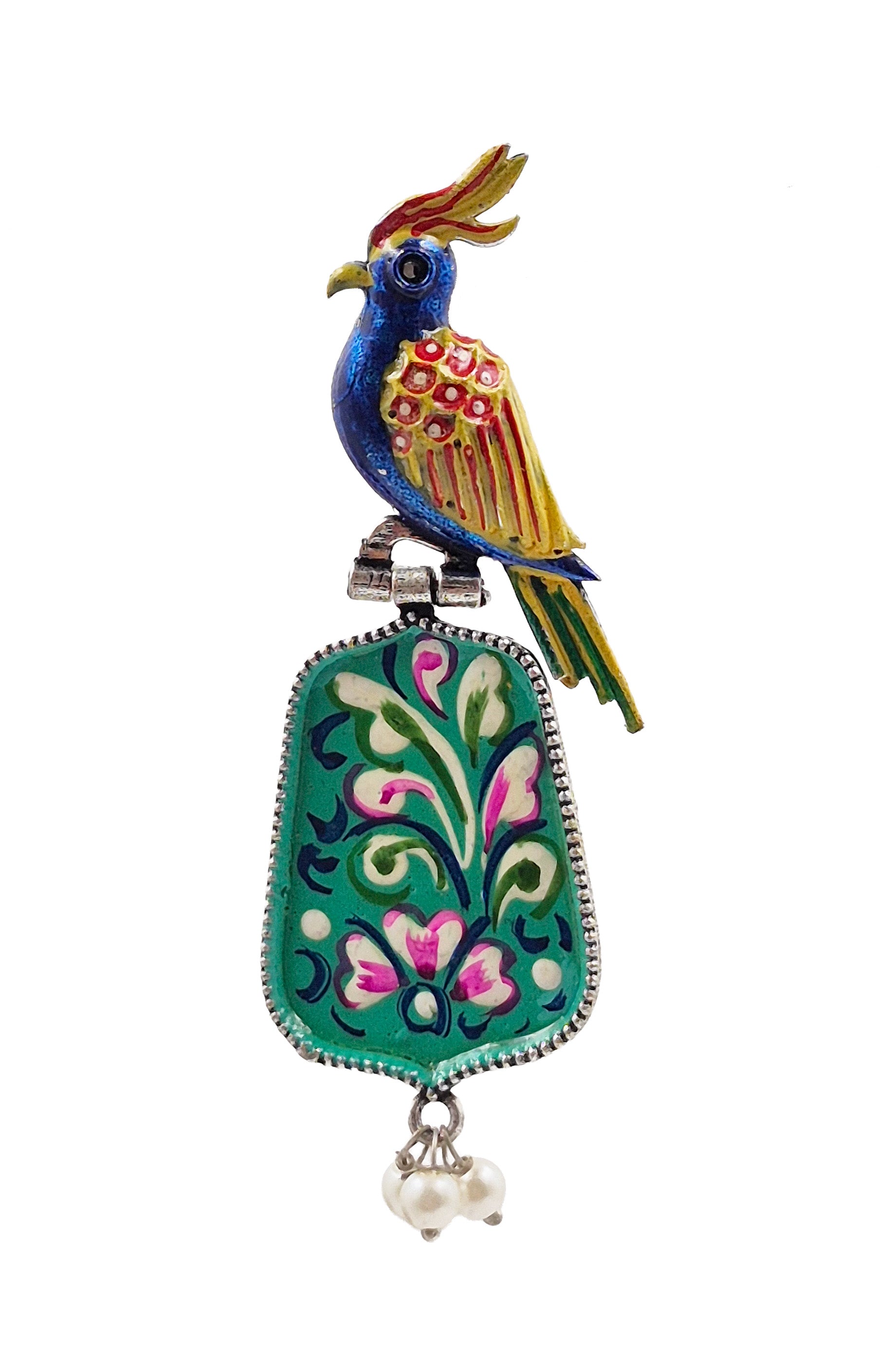 ROYAL PEACOCK DANGLER EARRINGS