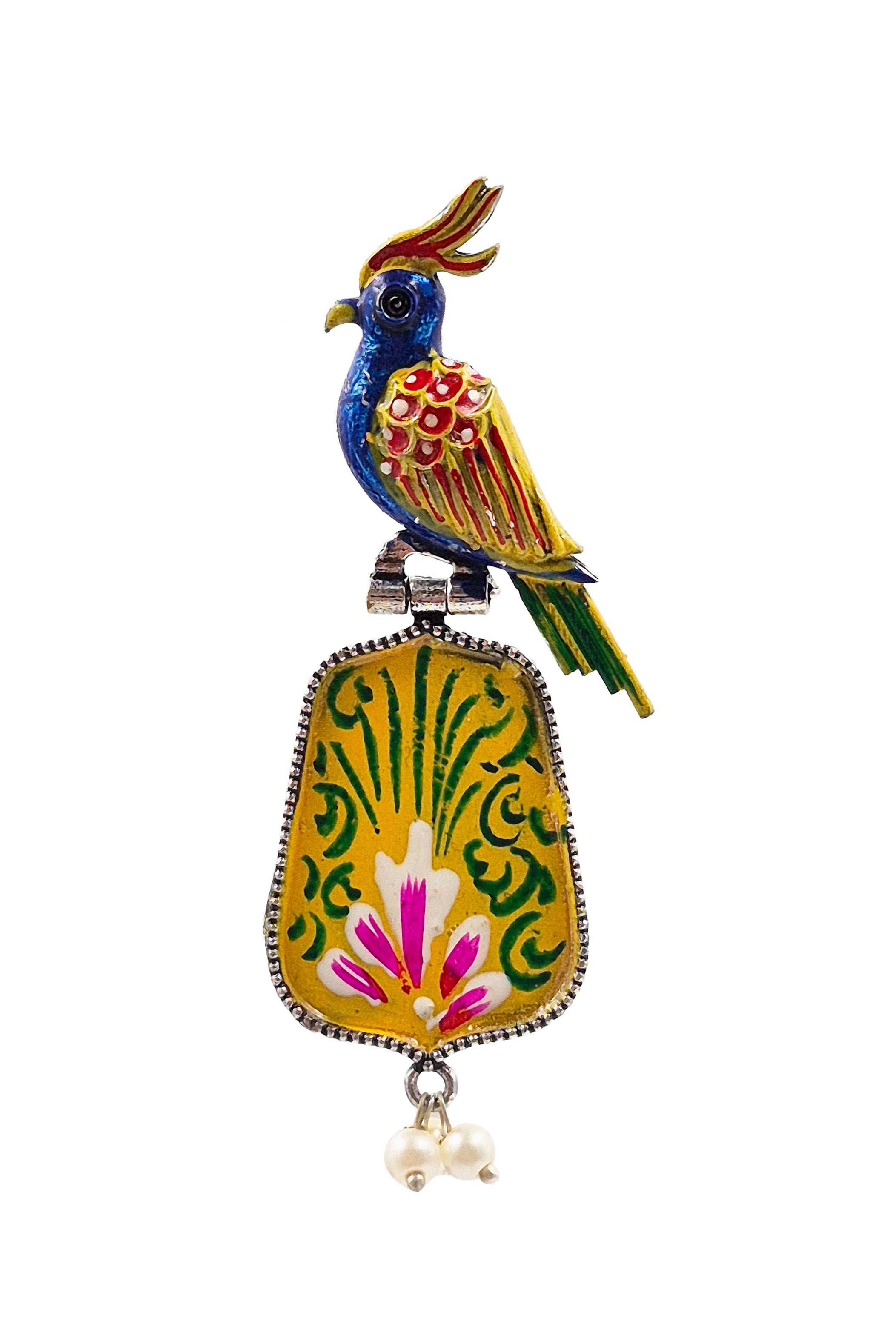 ROYAL PEACOCK DANGLER EARRINGS