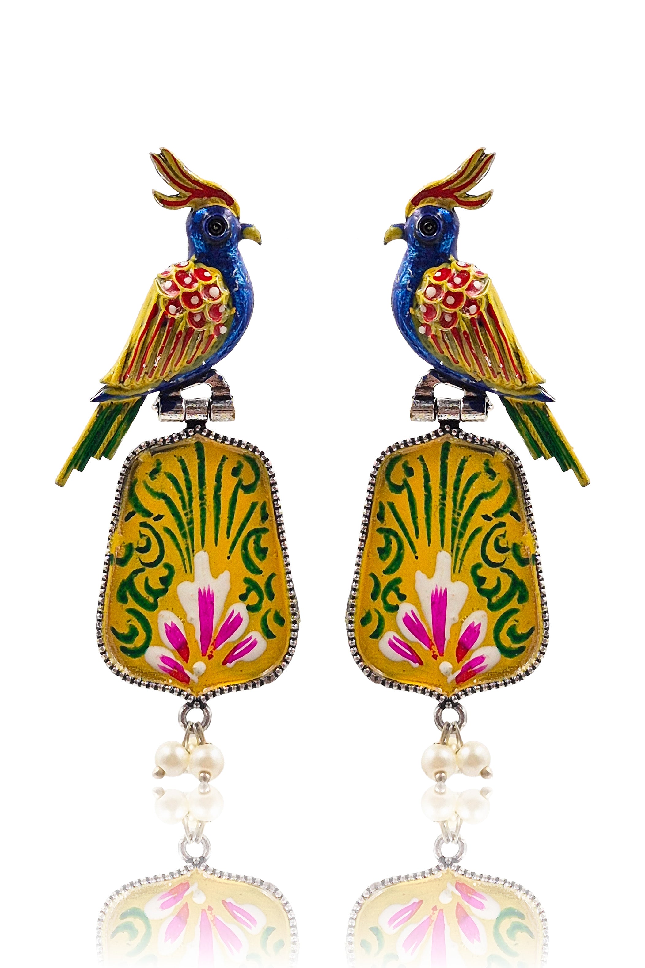 ROYAL PEACOCK DANGLER EARRINGS