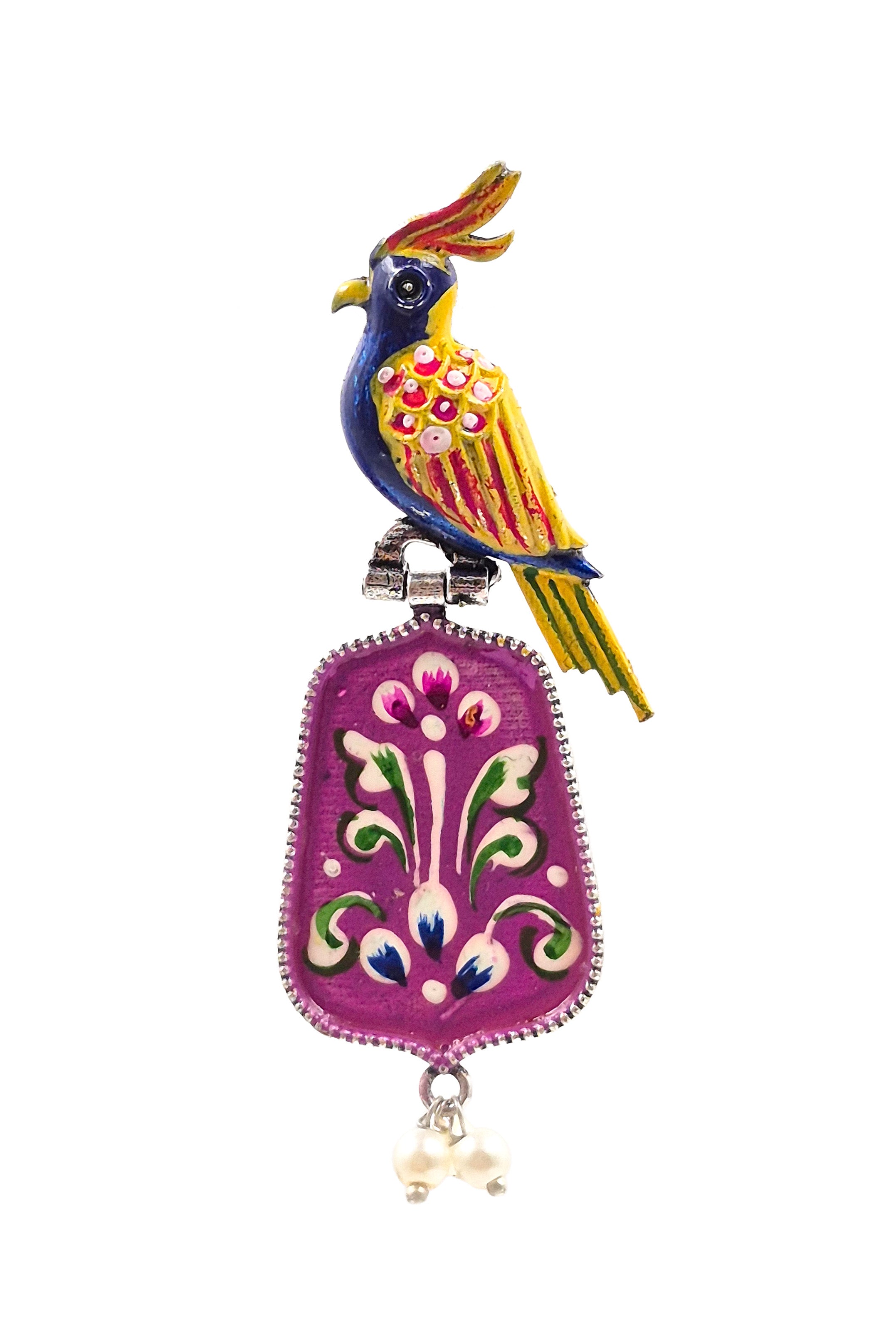 ROYAL PEACOCK DANGLER EARRINGS