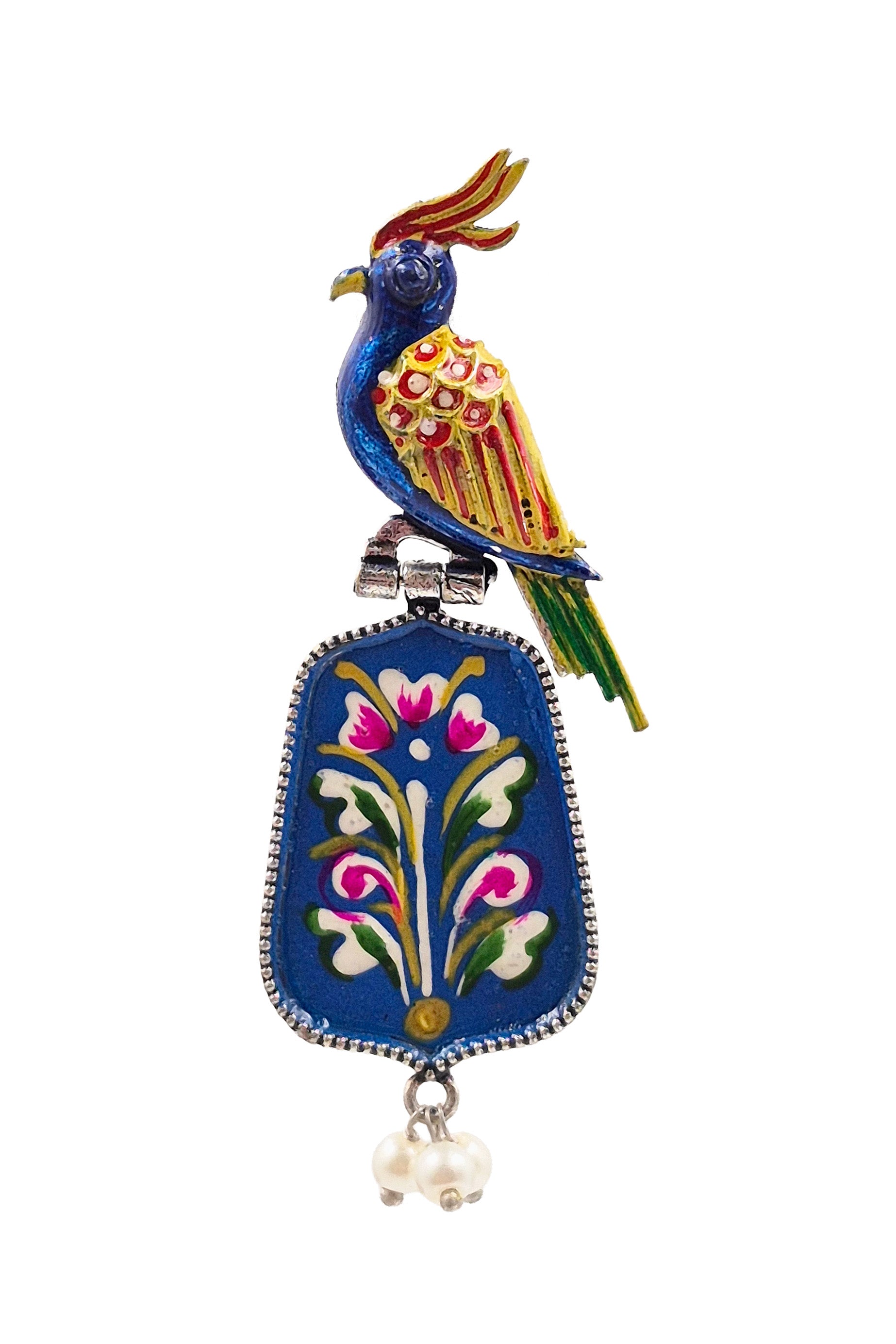 ROYAL PEACOCK DANGLER EARRINGS
