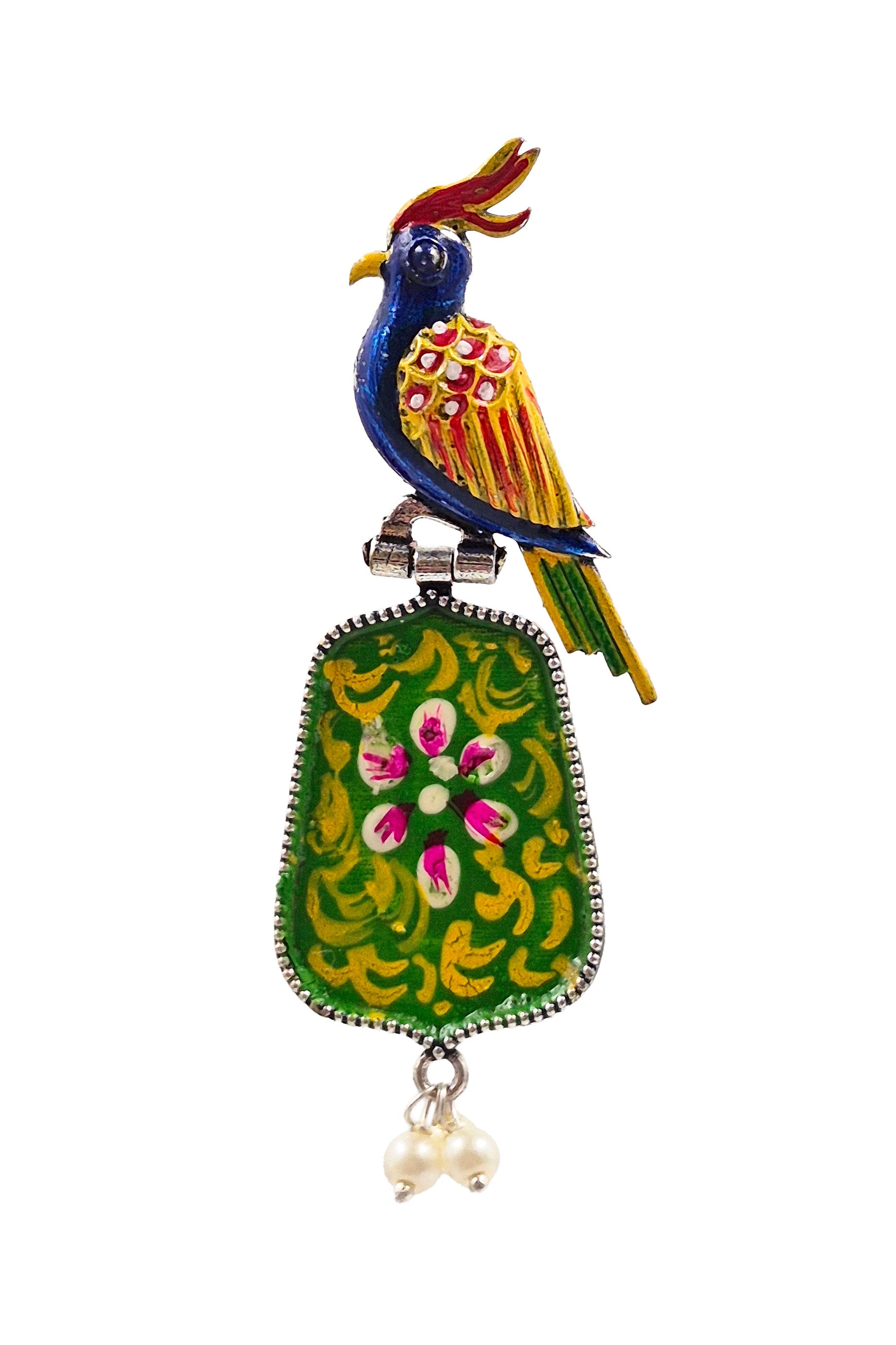 ROYAL PEACOCK DANGLER EARRINGS