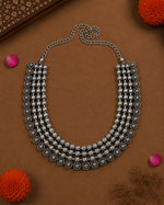 Load image into Gallery viewer, RUHANI OXIDISED SHORT NECKLACE