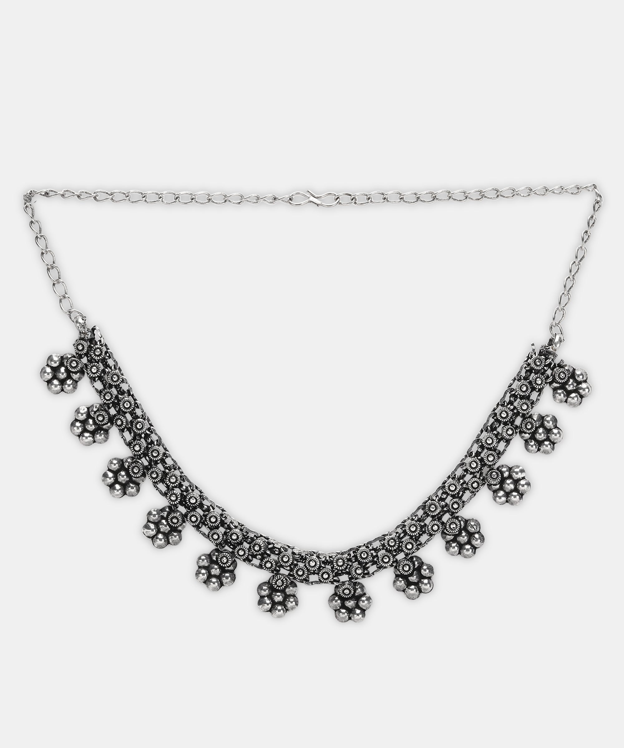 KIYA SILVER OXIDISED JEWELLERY SET COMBO