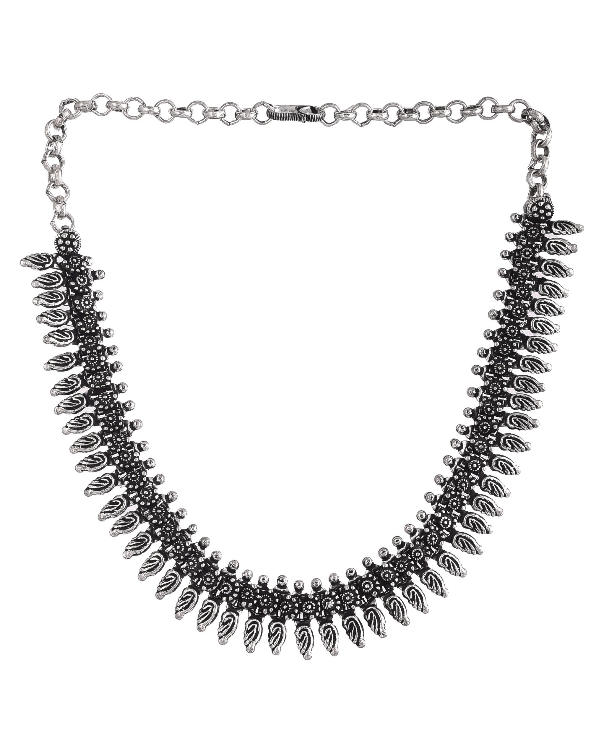 ZEEL SILVER OXIDISED JEWELLERY SET COMBO