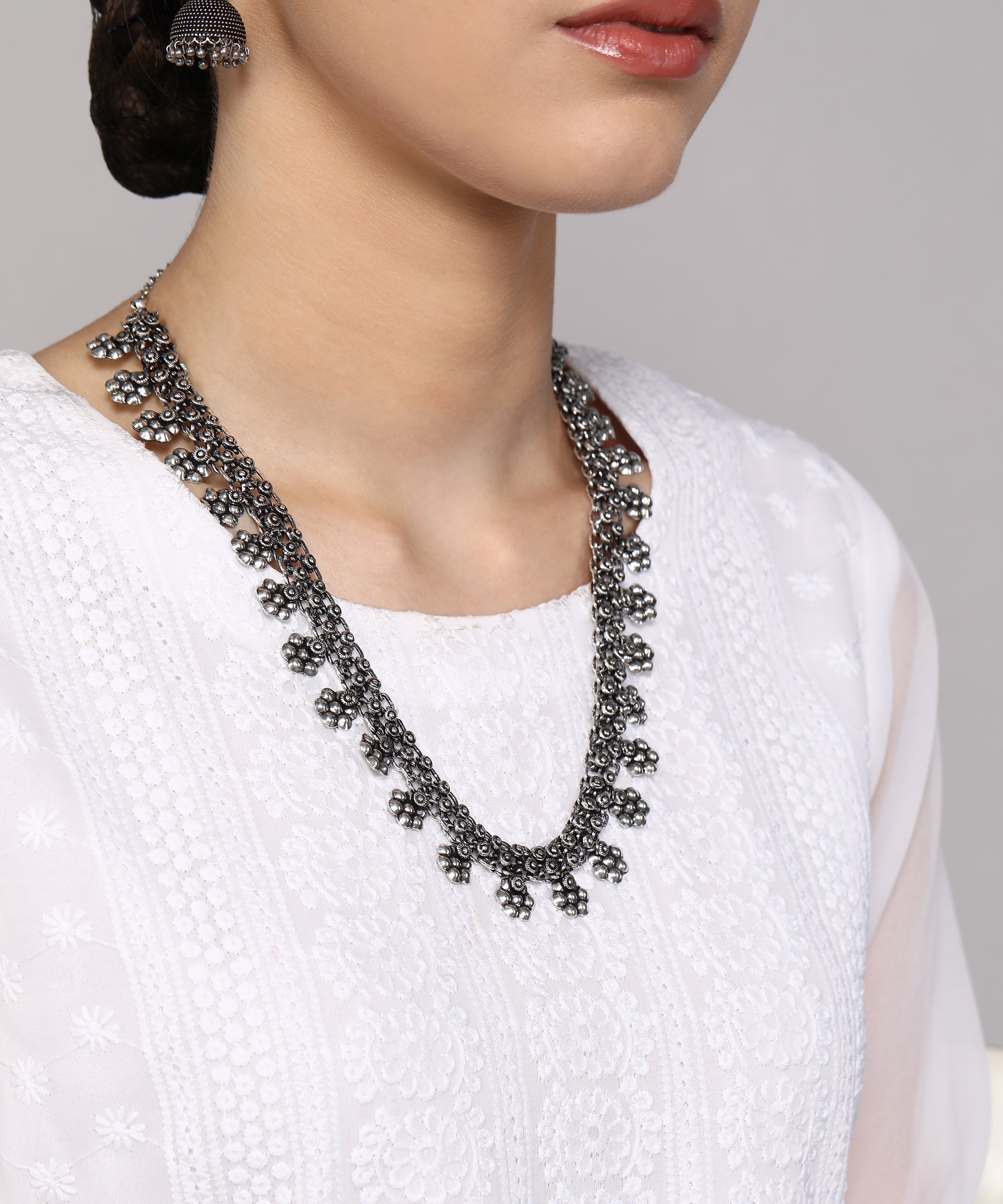 MEERA SILVER OXIDISED JEWELLERY SET COMBO