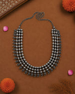 Load image into Gallery viewer, DEVI OXIDISED SHORT NECKLACE