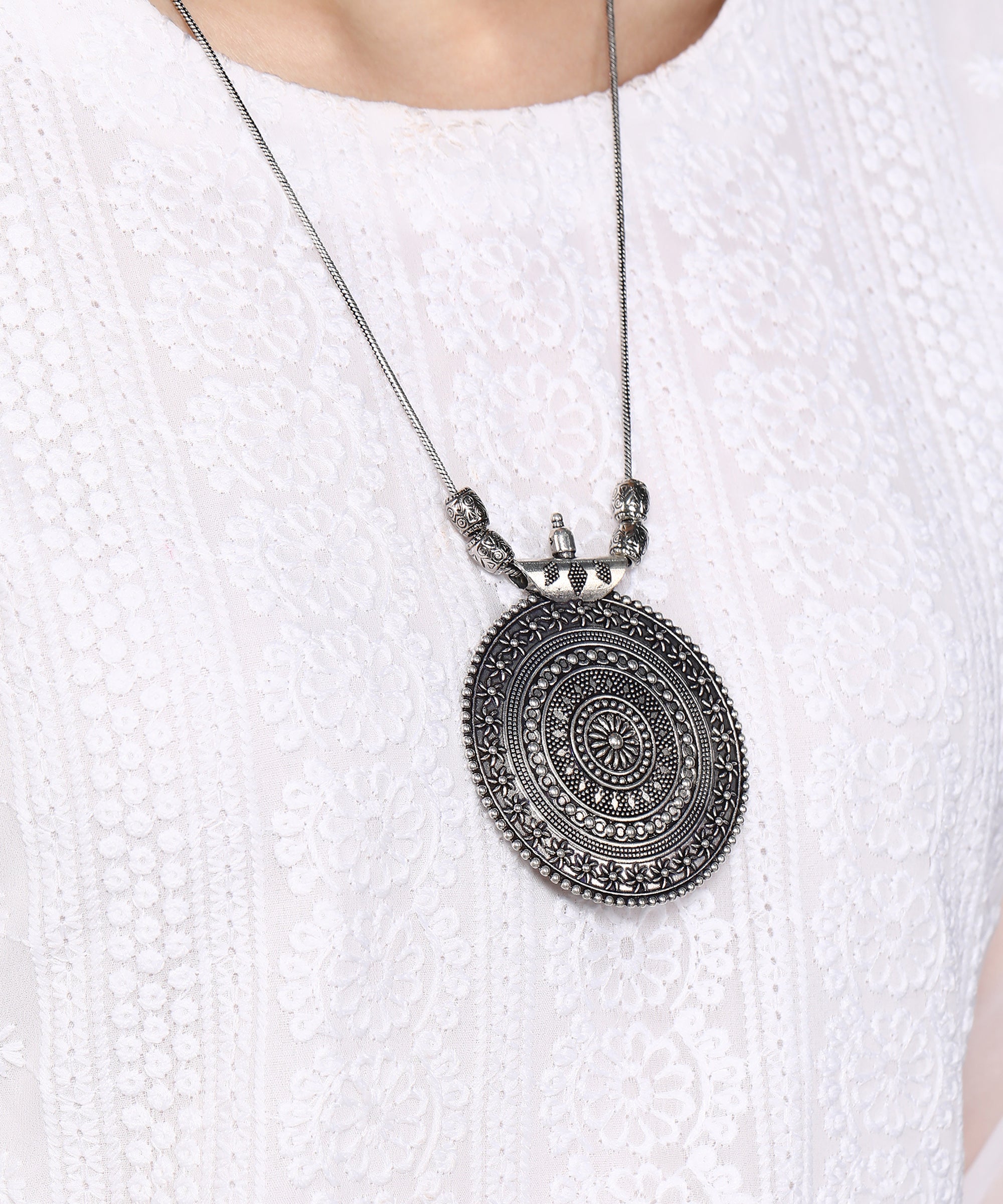 KIYA SILVER OXIDISED JEWELLERY SET COMBO