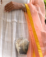 Load image into Gallery viewer, Silver Oxidised Shell Purse