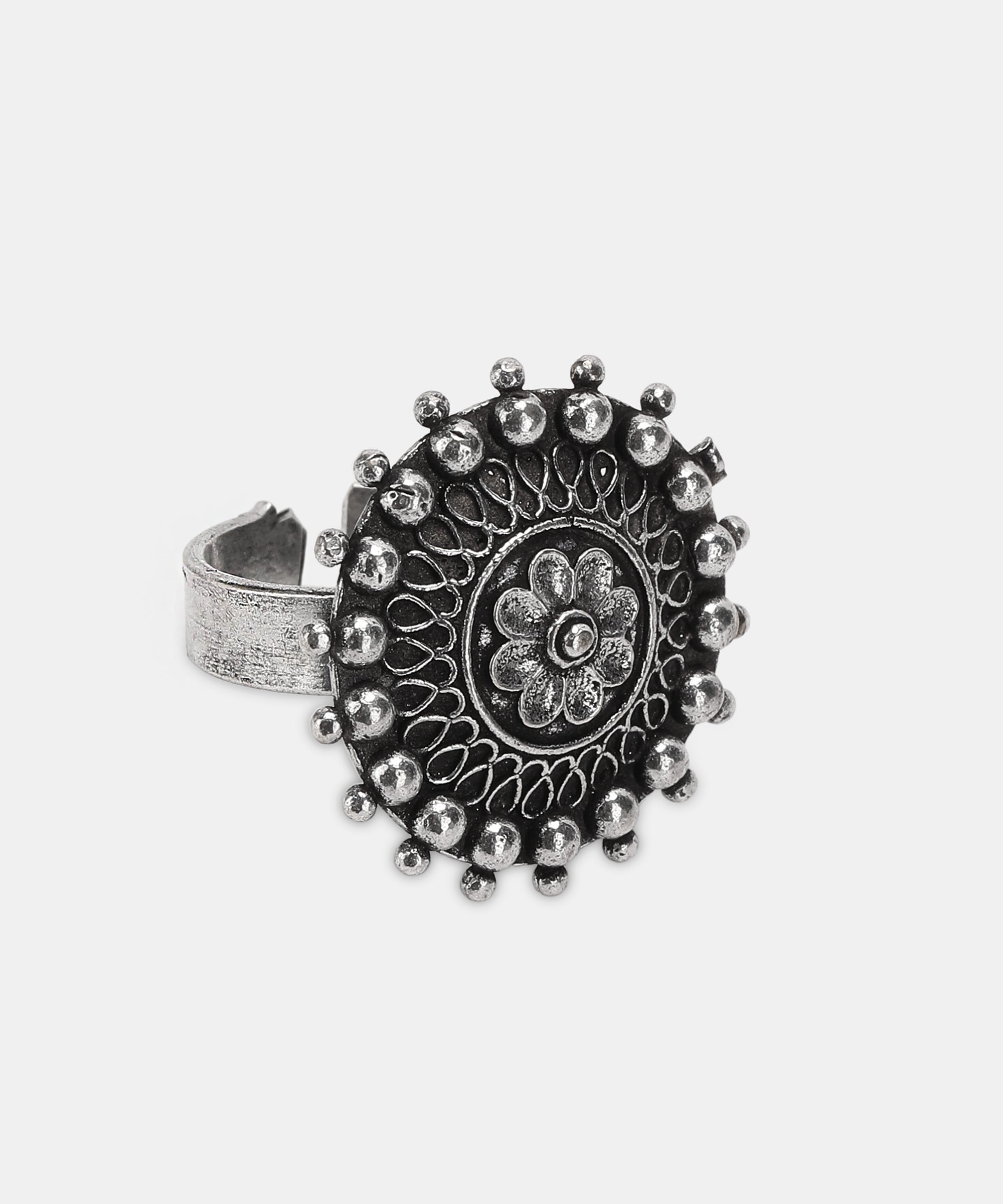 RIYA SILVER OXIDISED JEWELLERY SET COMBO