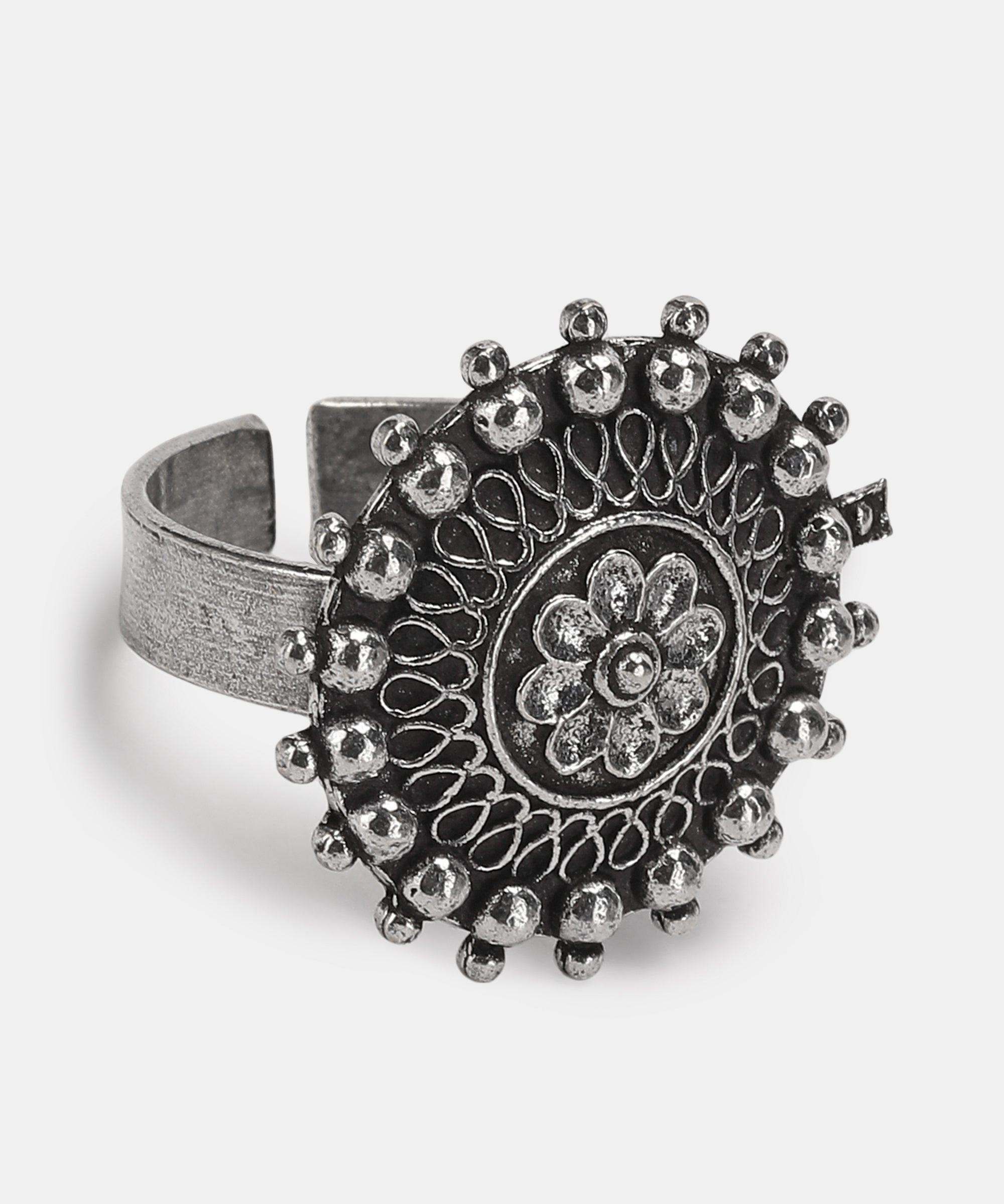 MEHAR SILVER OXIDISED JEWELLERY SET COMBO