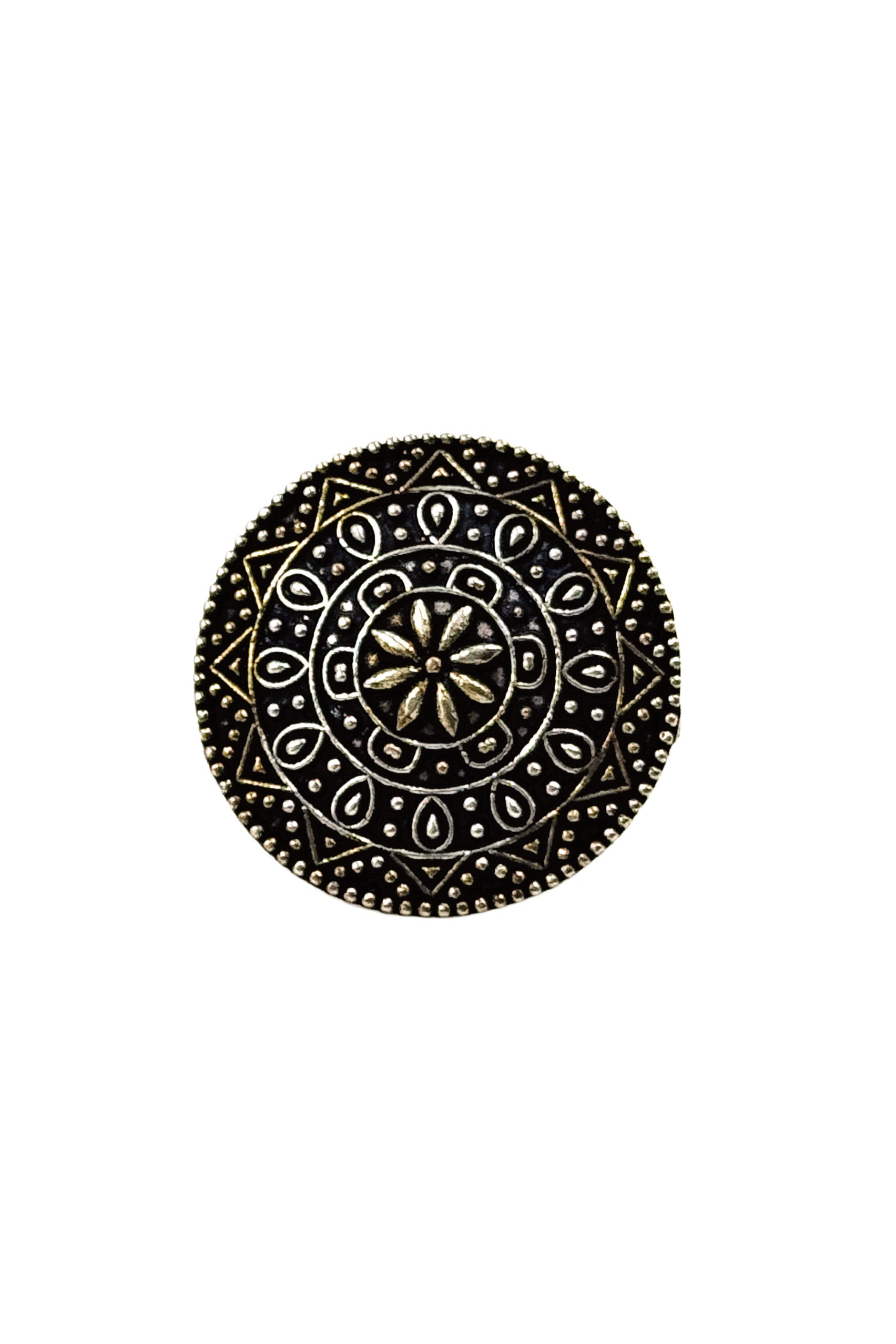 AAROHI TWO TONE OXIDISED RING