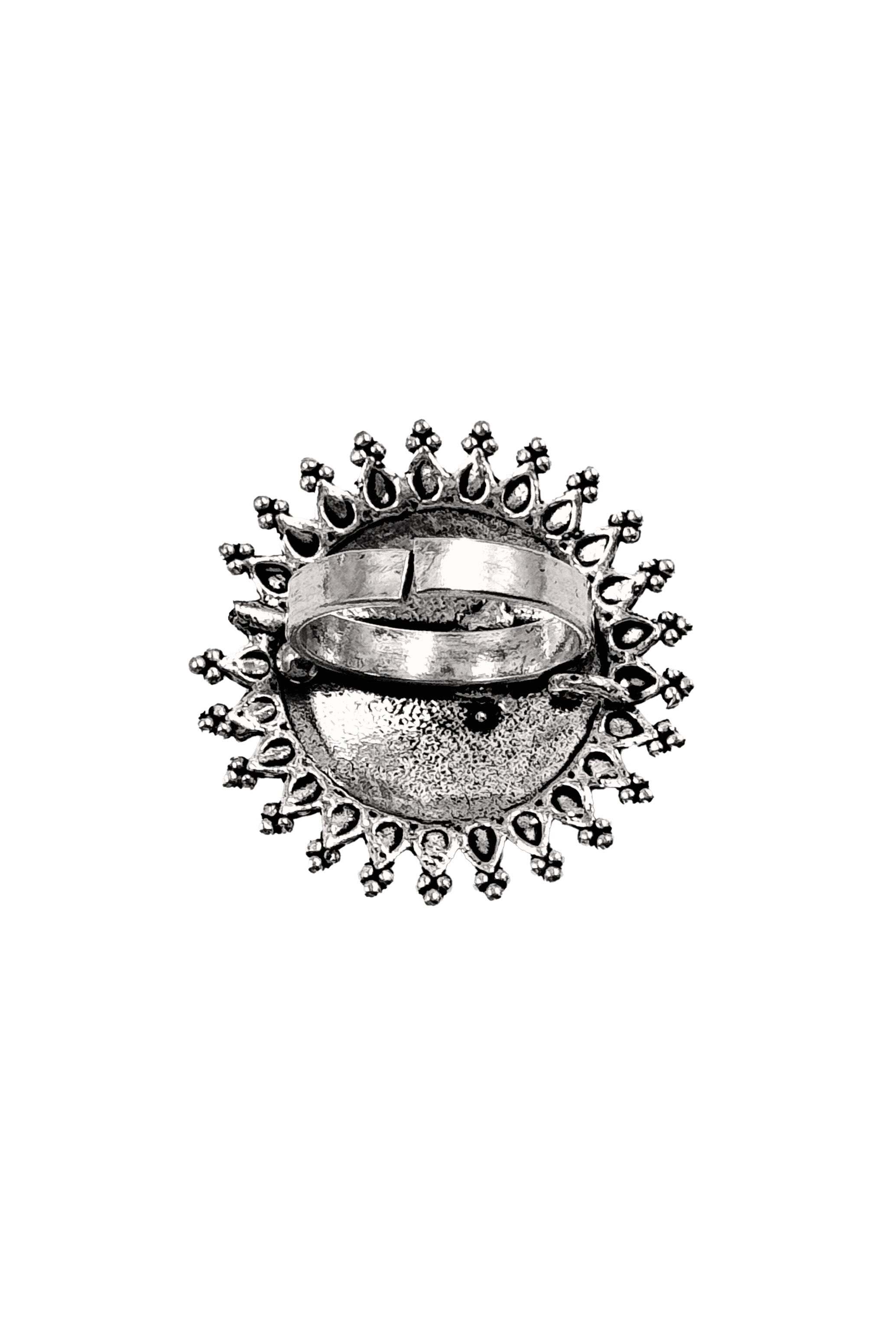 MEHAR DESIGNER OXIDISED SILVER RING