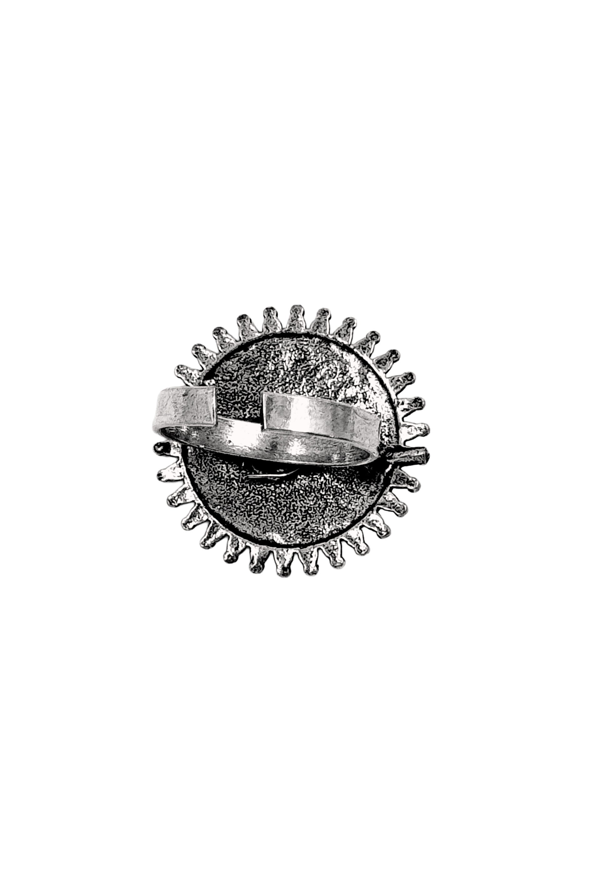 ISHA TWO TONE OXIDISED RING