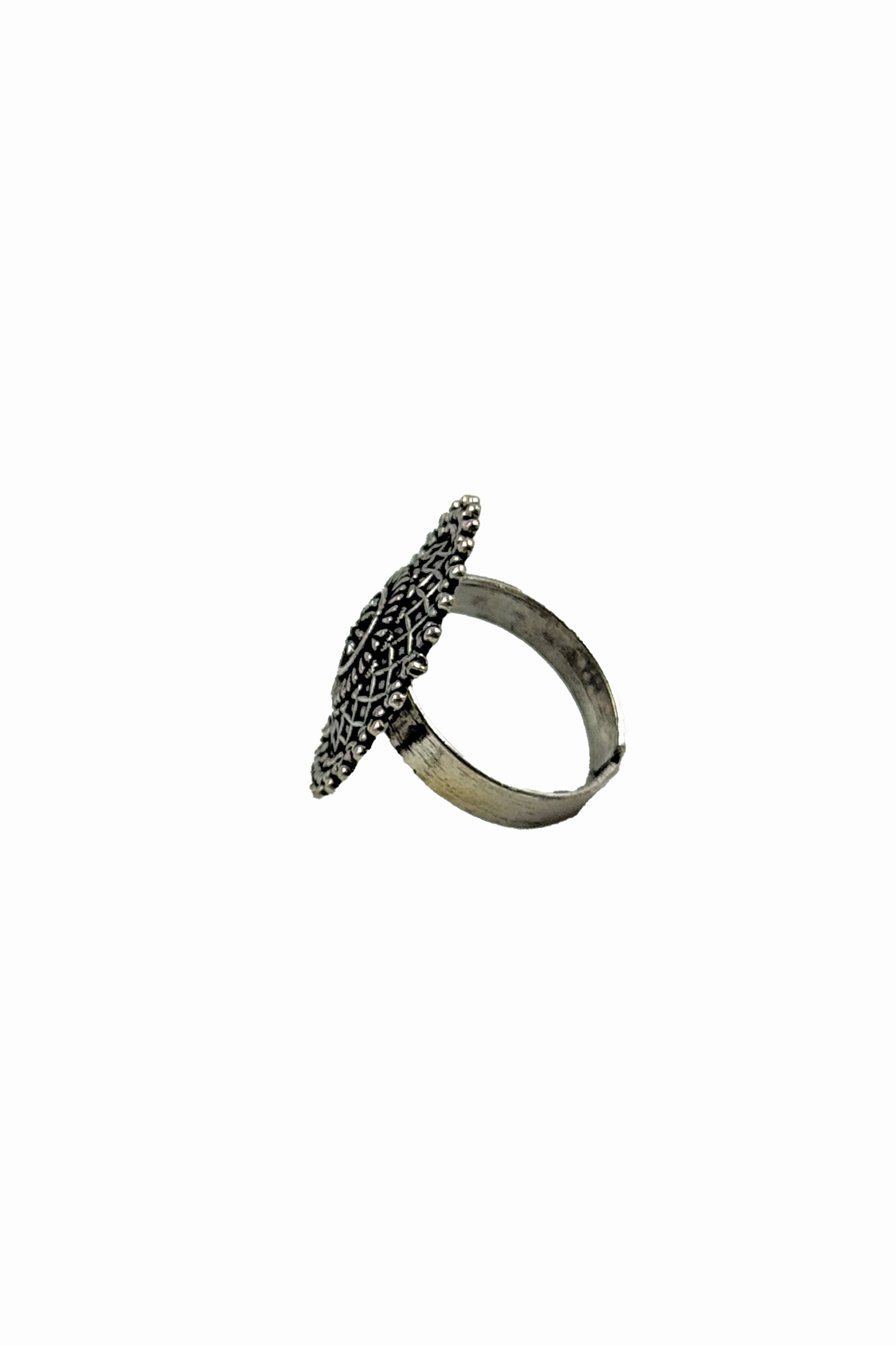 AARVI DESIGNER OXIDISED SILVER RING