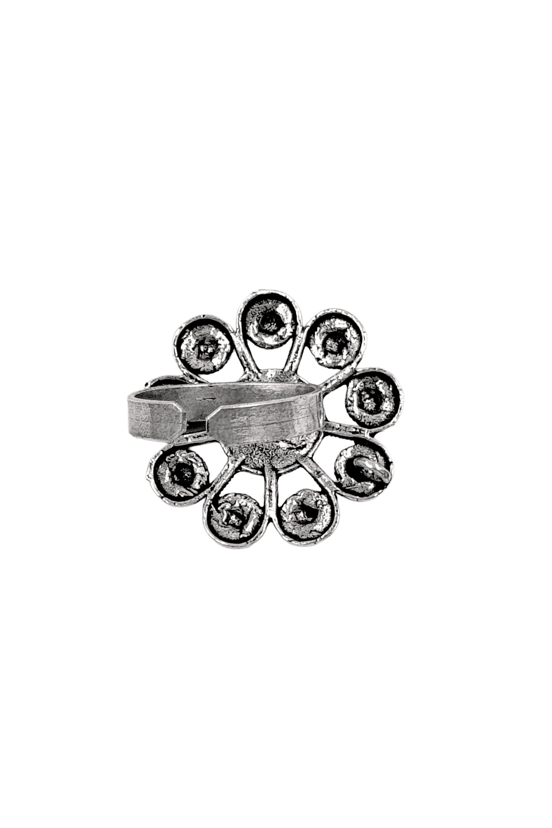 PRISHIKA DESIGNER OXIDISED SILVER RING