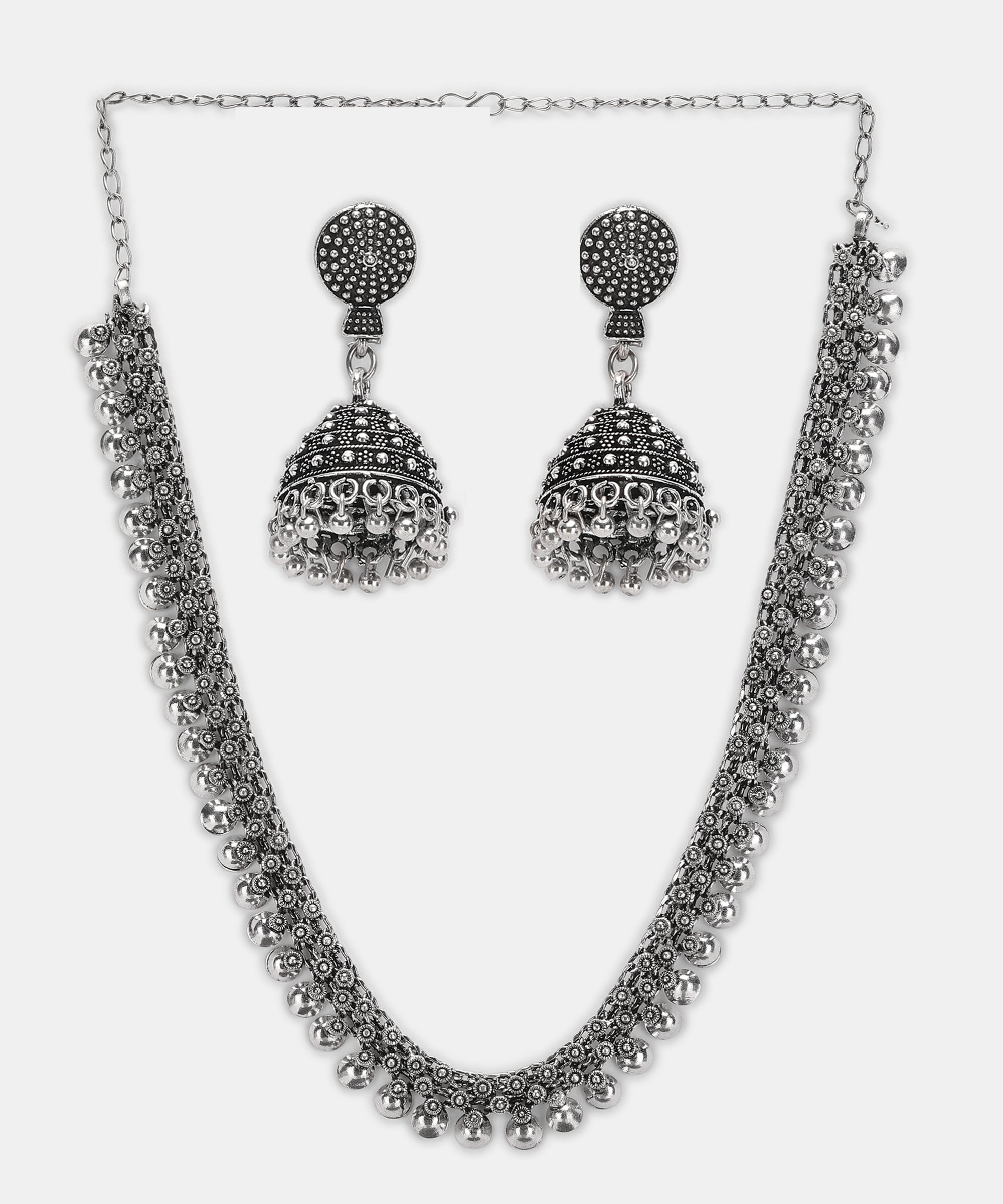 ZOYA SILVER OXIDISED JEWELLERY SET COMBO