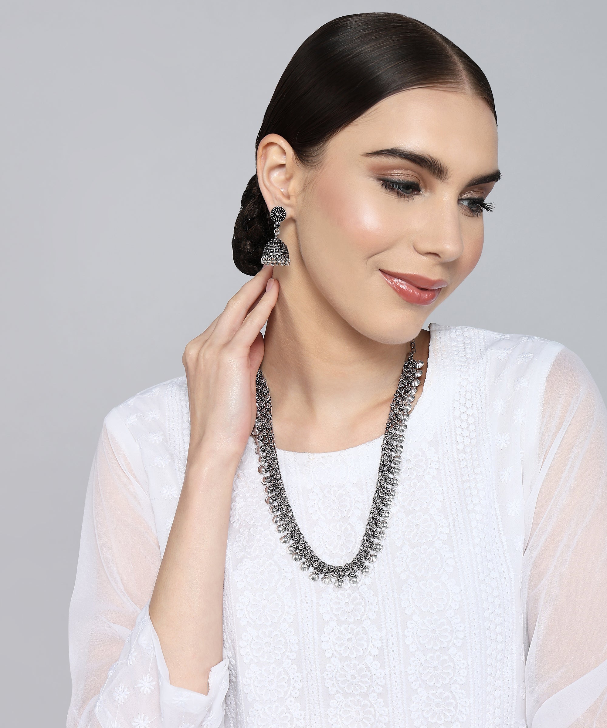 ZOYA SILVER OXIDISED JEWELLERY SET COMBO