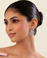 Load image into Gallery viewer, PEAHEN SILVER LOOKALIKE STUD EARRINGS