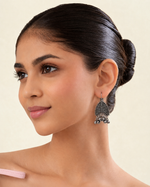 Load image into Gallery viewer, SANDHYA SILVER LOOKALIKE DANGLER EARRINGS