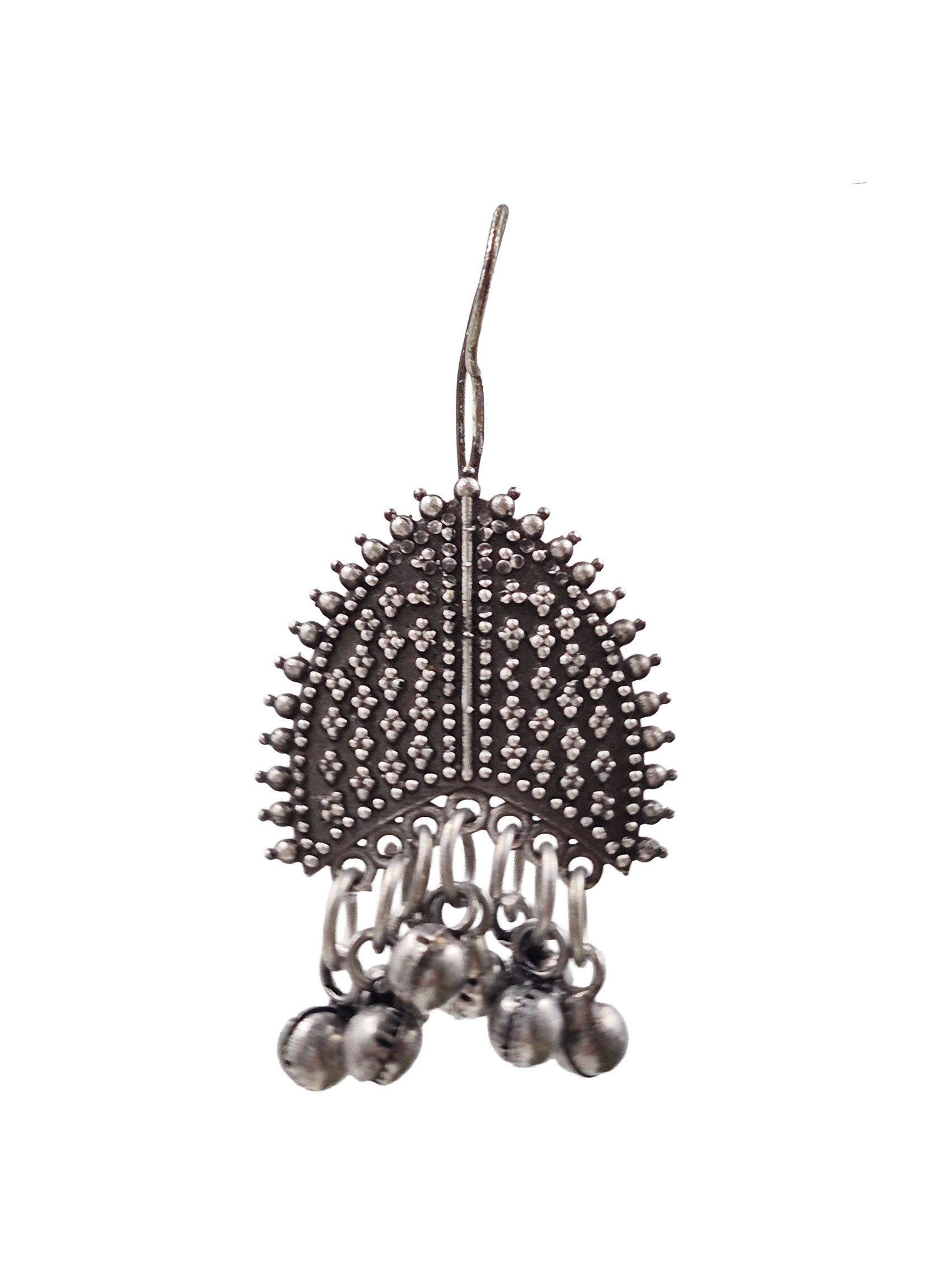 SANDHYA SILVER LOOKALIKE DANGLER EARRINGS