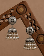 Load image into Gallery viewer, Aarohi Silver Lookalike Earrings