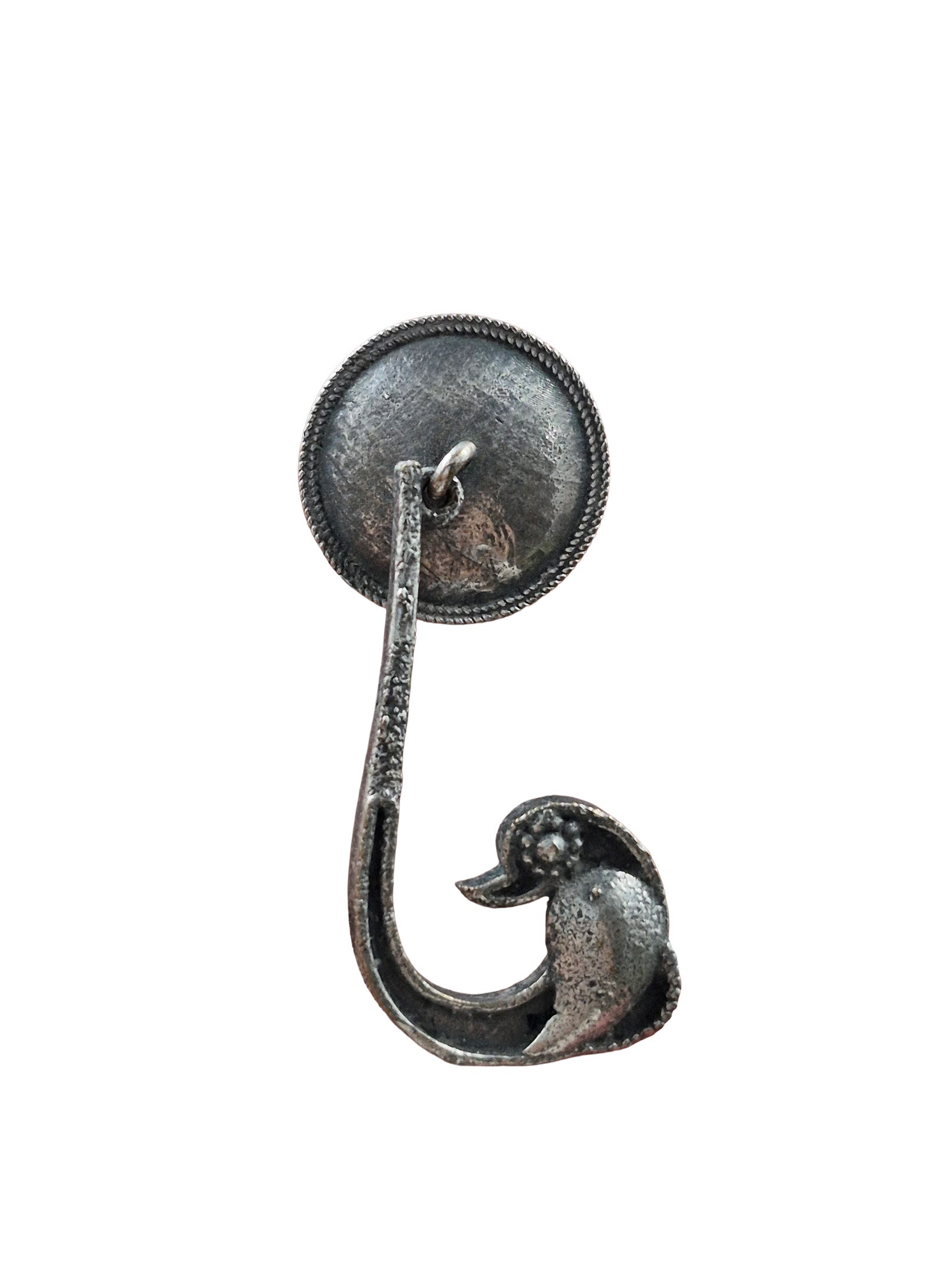 CHAHAK SILVER LOOKALIKE STUD EARRINGS
