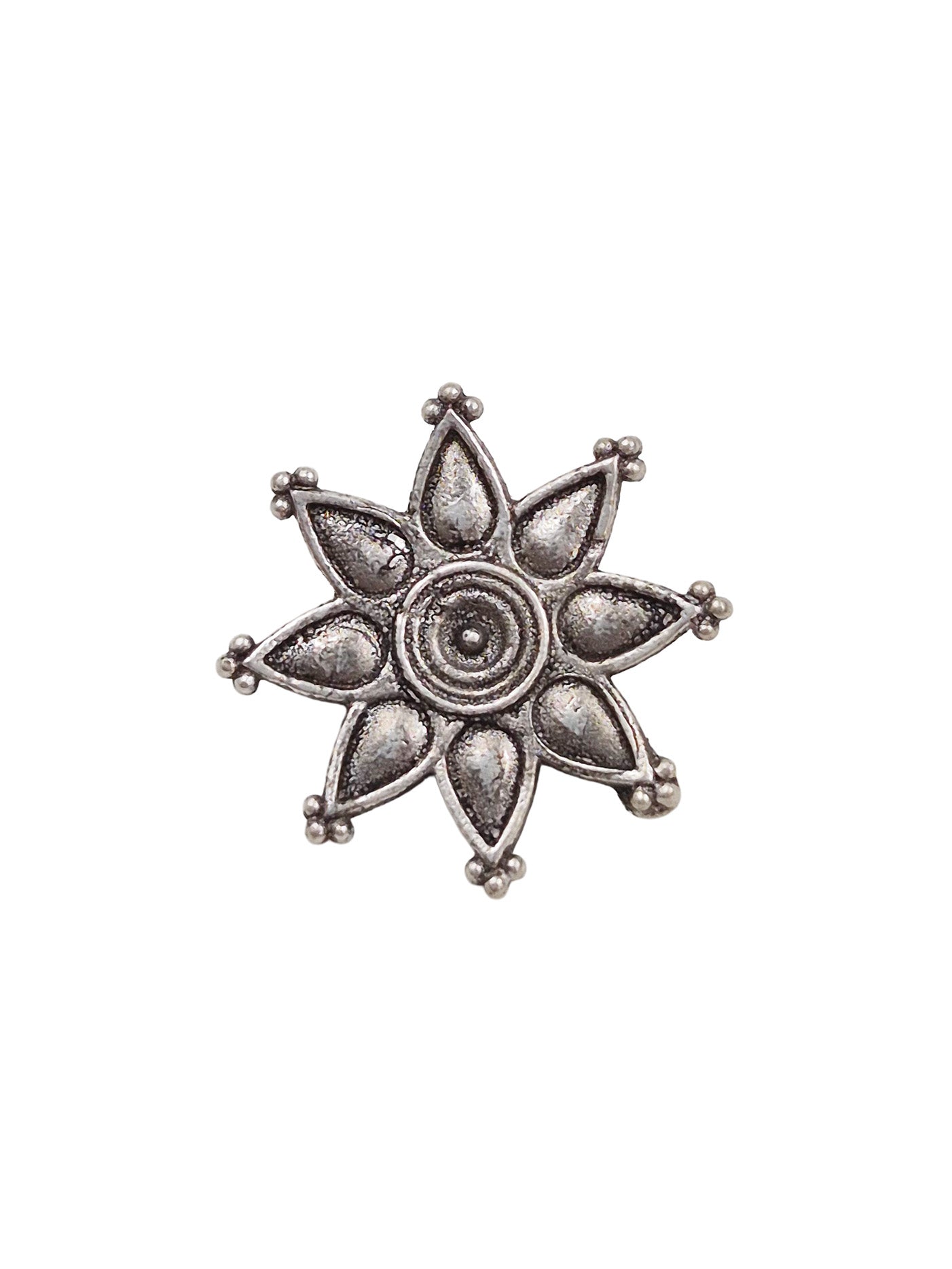 URVI SILVER LOOKALIKE STUD EARRINGS