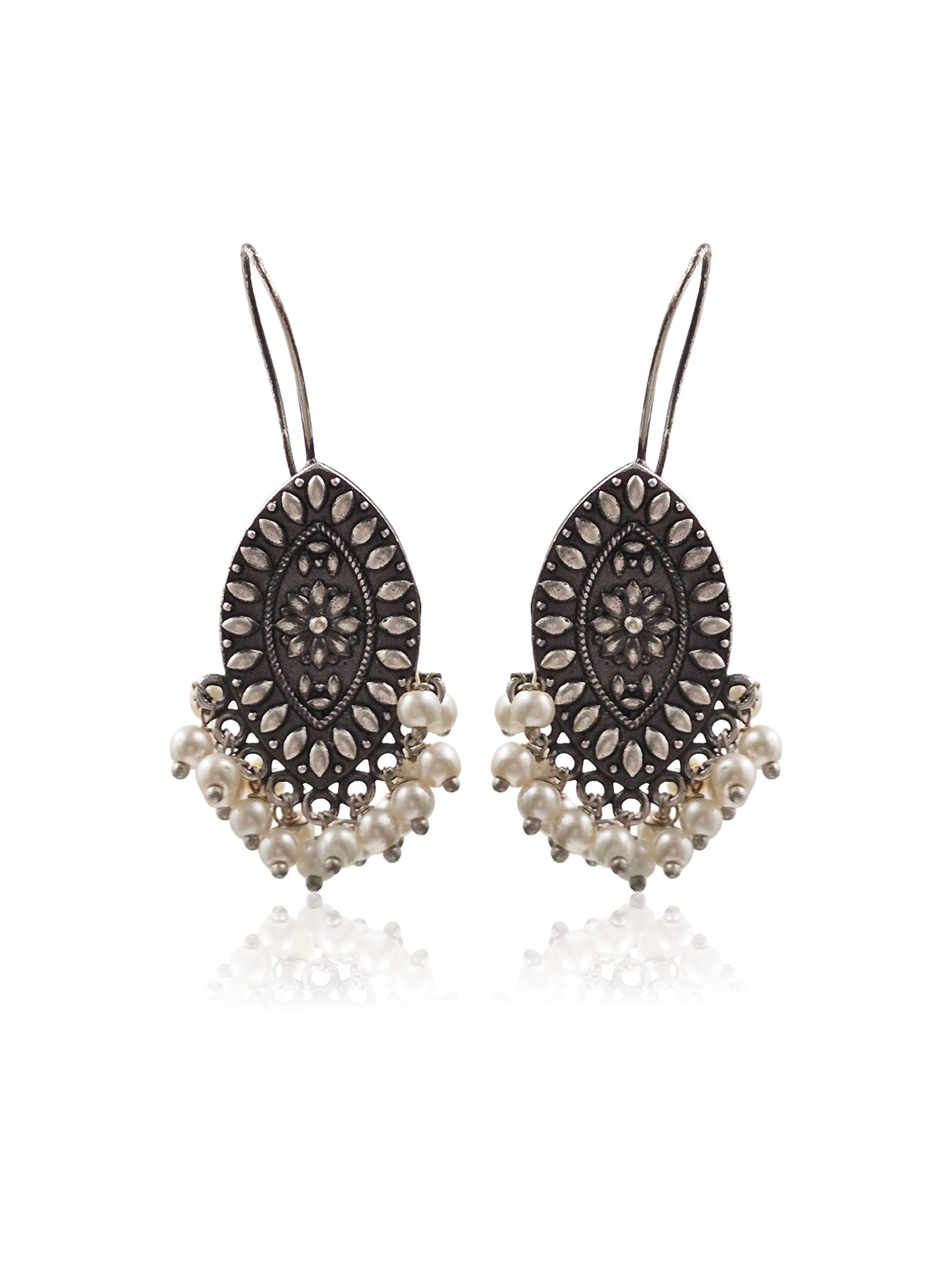 KASHISH SILVER LOOKALIKE STUD EARRINGS