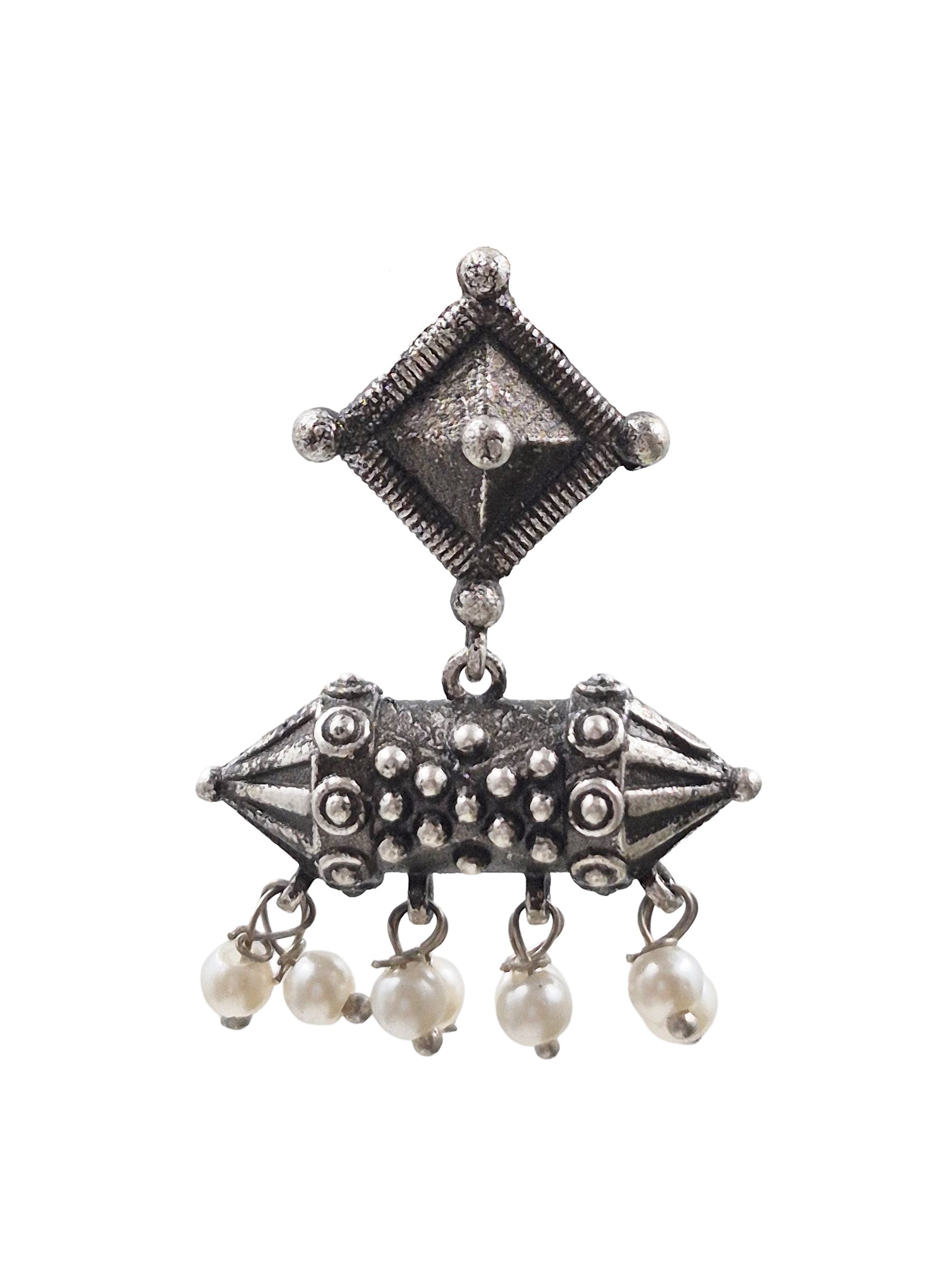 DHARA SILVER LOOKALIKE STUD EARRINGS