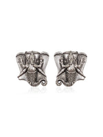 Load image into Gallery viewer, GANESHA SILVER LOOKALIKE STUD EARRING