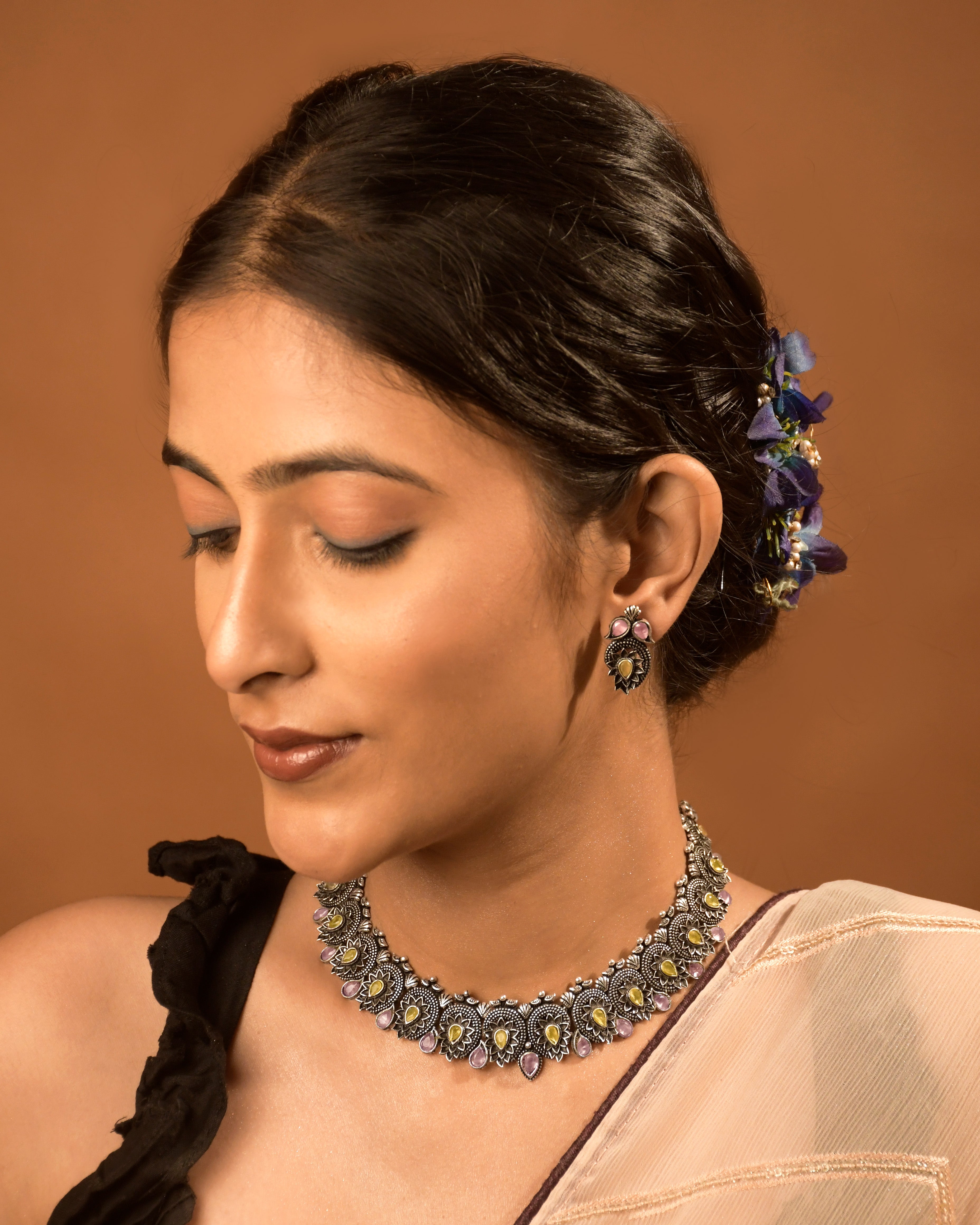SILVER LOOKALIKE NECKLACE SET
