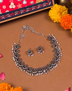 Load image into Gallery viewer, Stone necklace set from Rakhi Gift Hamper - Naman Arts