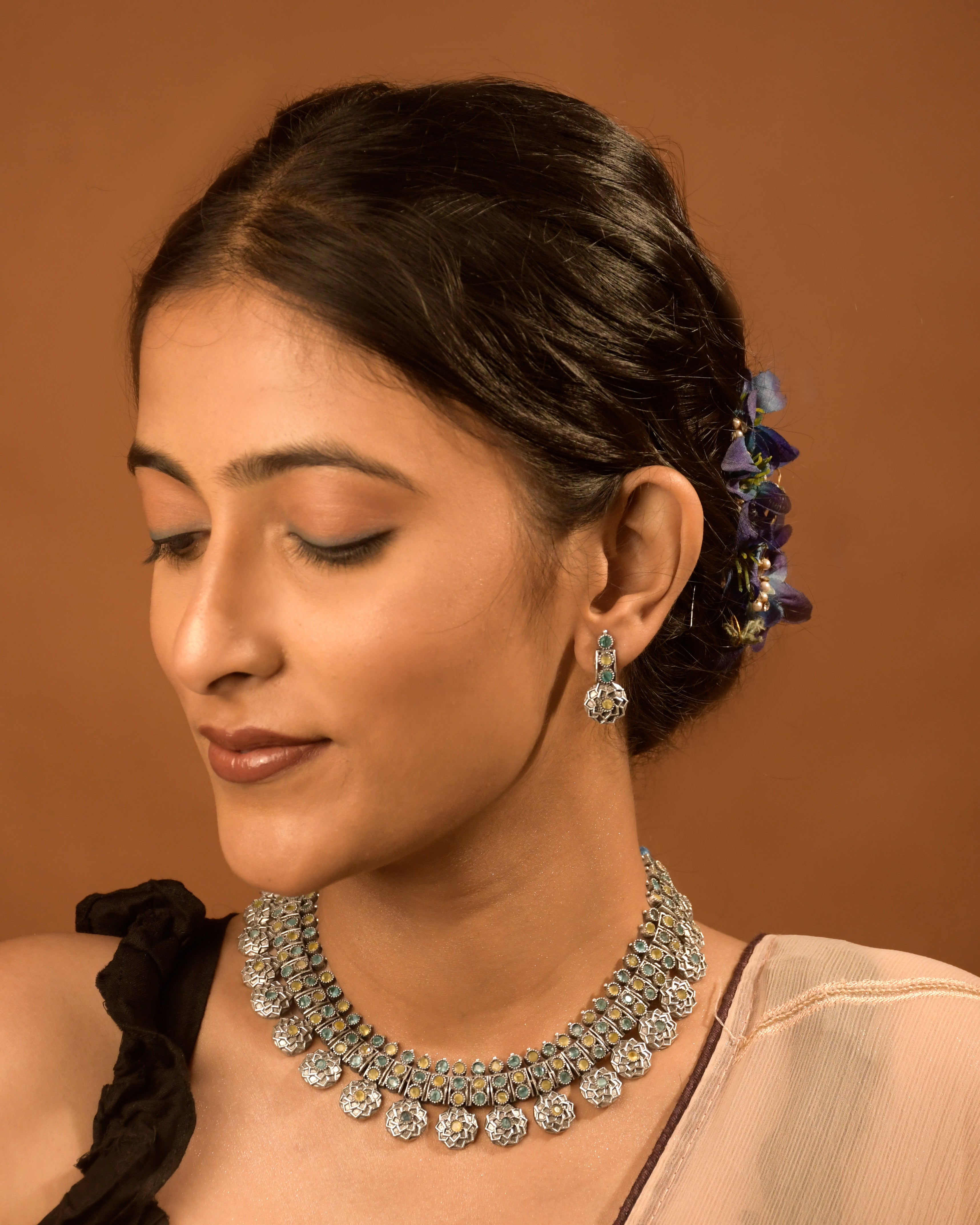 Prisha Stone Necklace Set