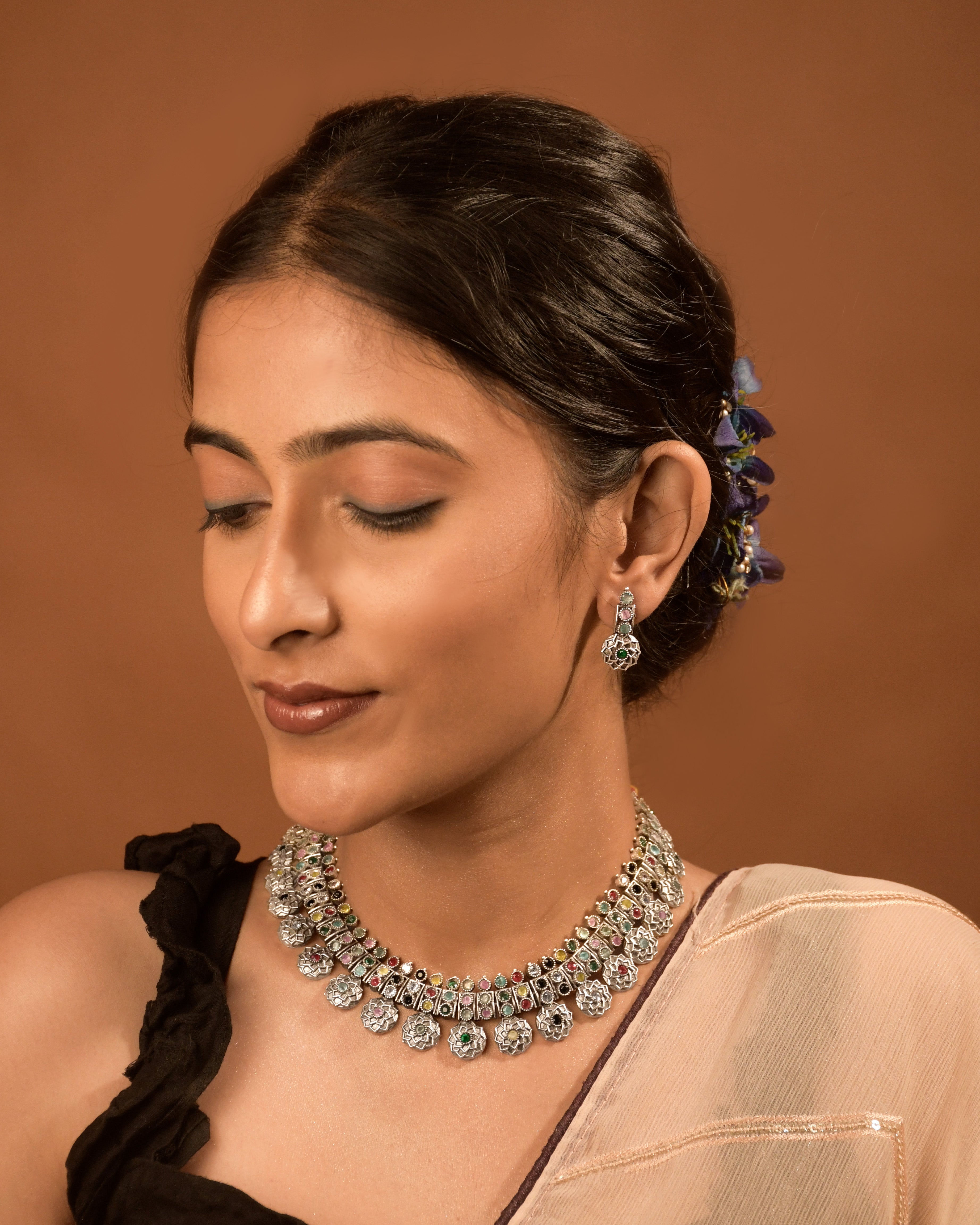 Prisha Stone Necklace Set