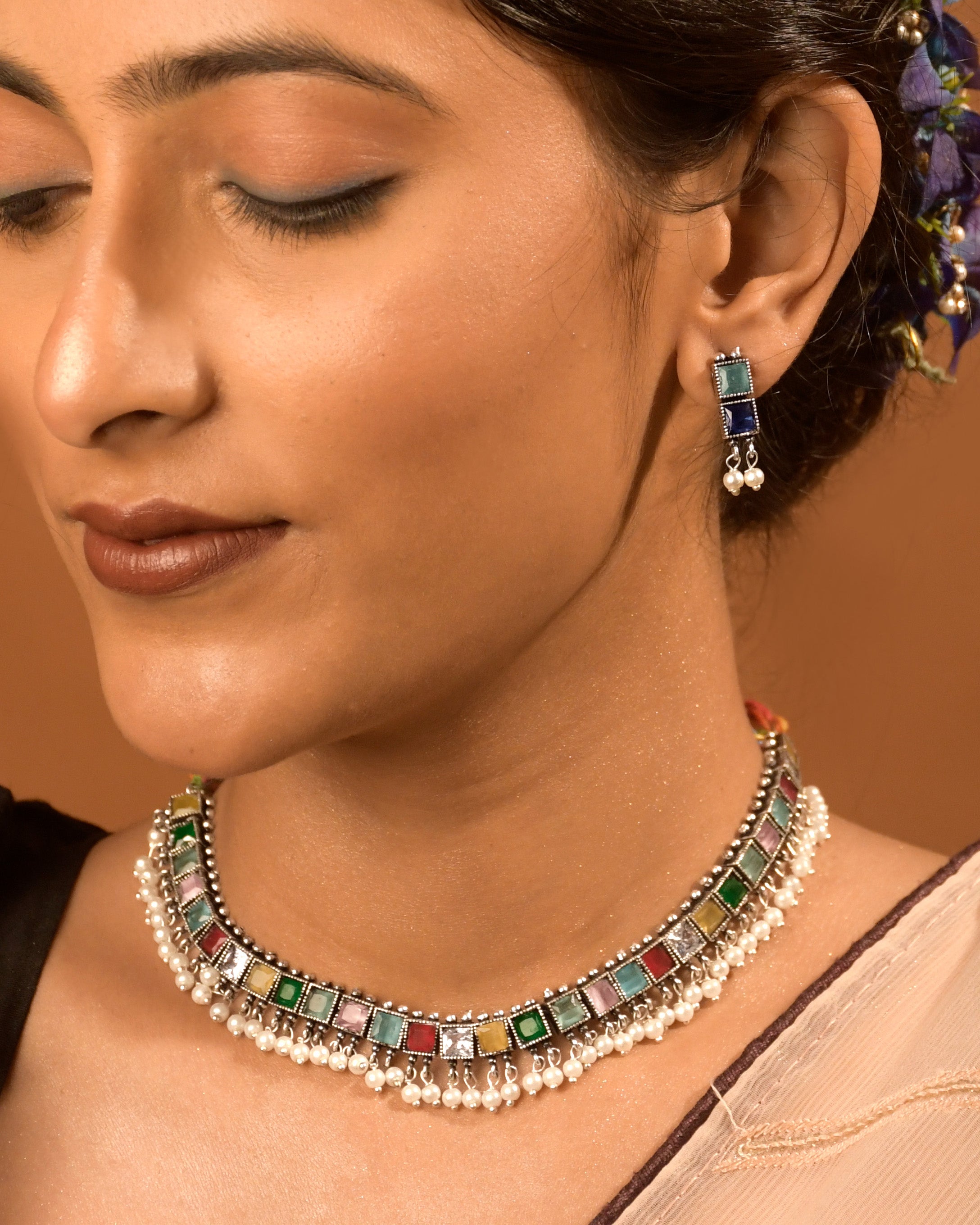 Vedika Stone Necklace Set