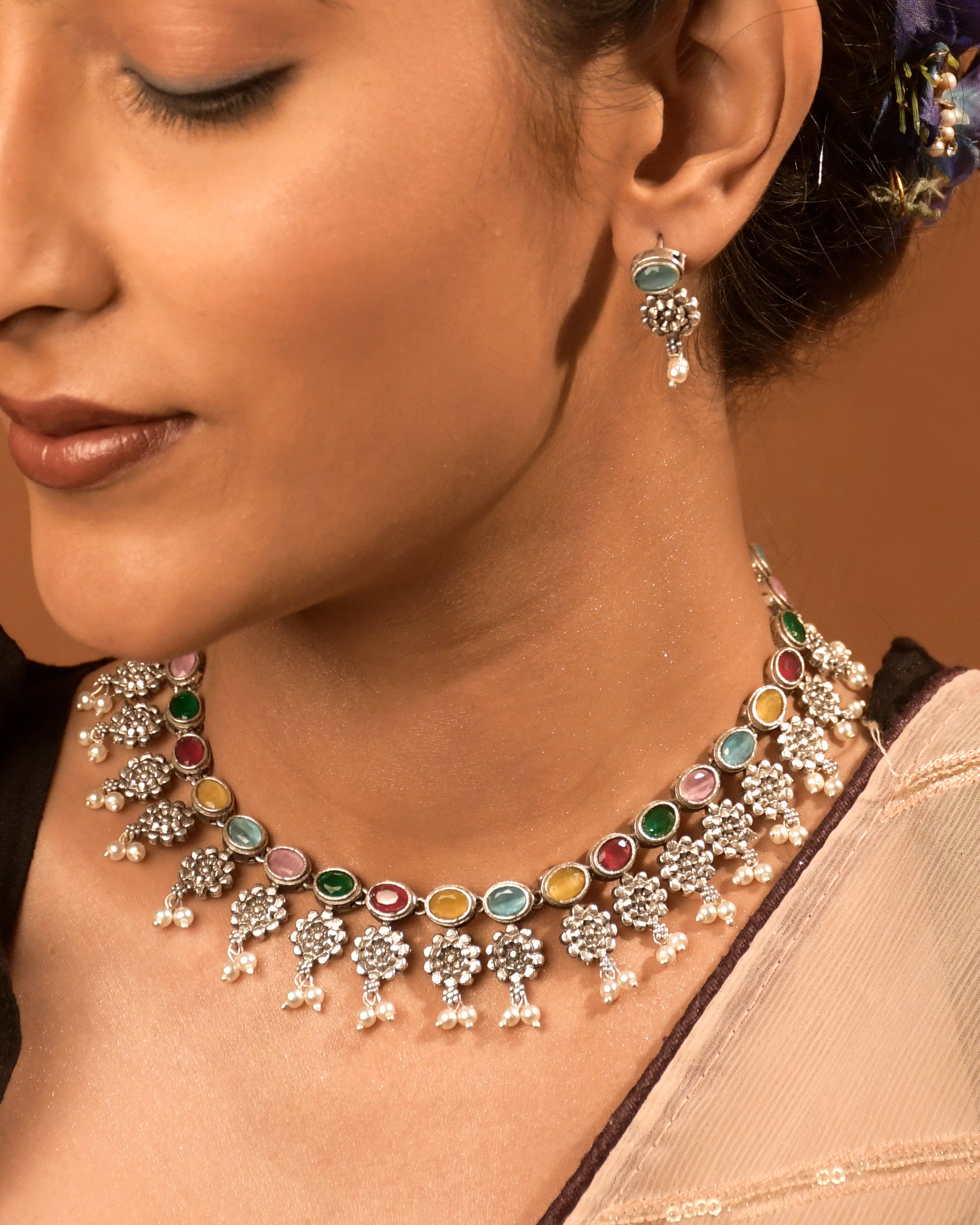 Geetika Stone Necklace set